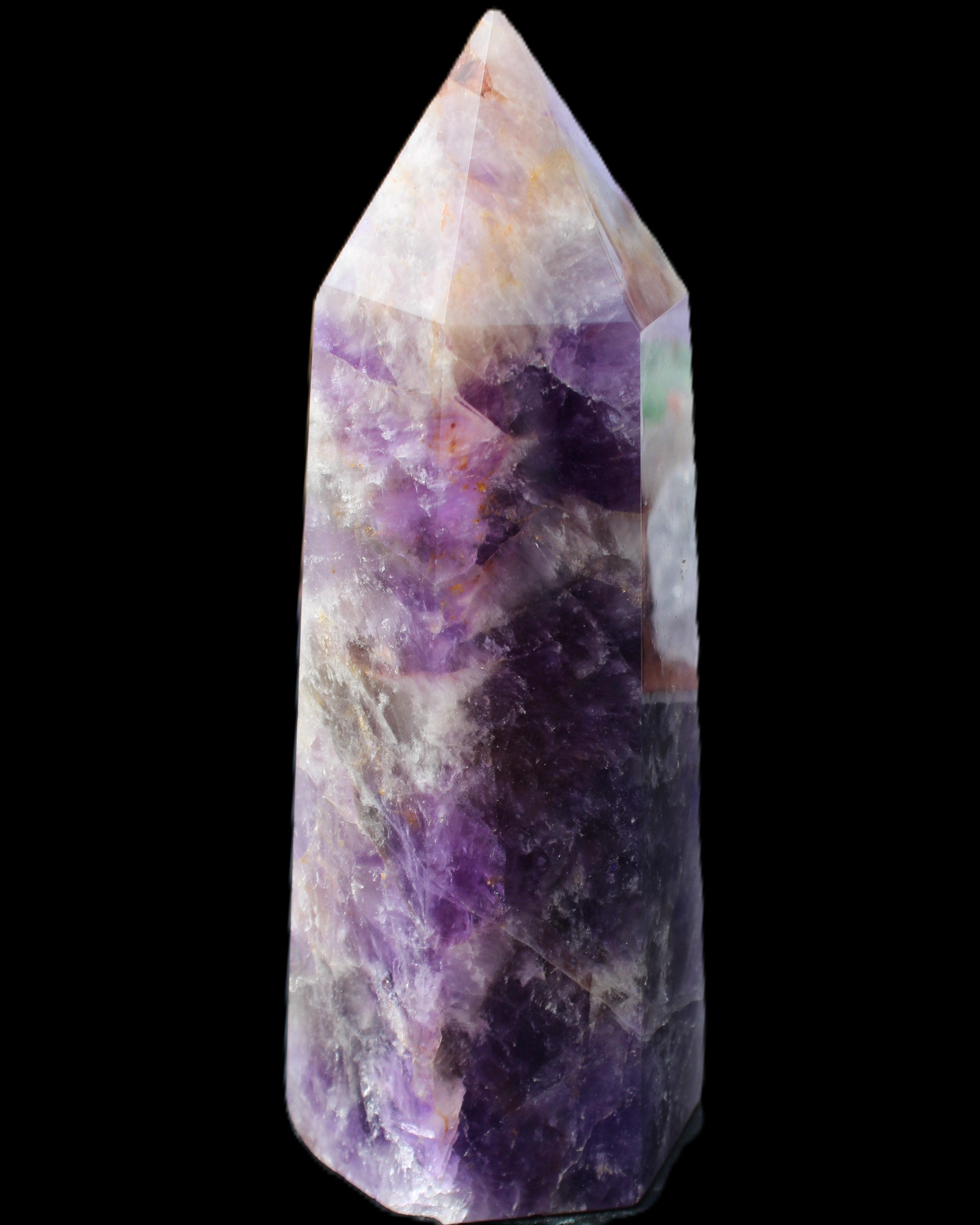 Amethyst obelisk 165*59mm 830g in sunlight - Rocks and Things Store