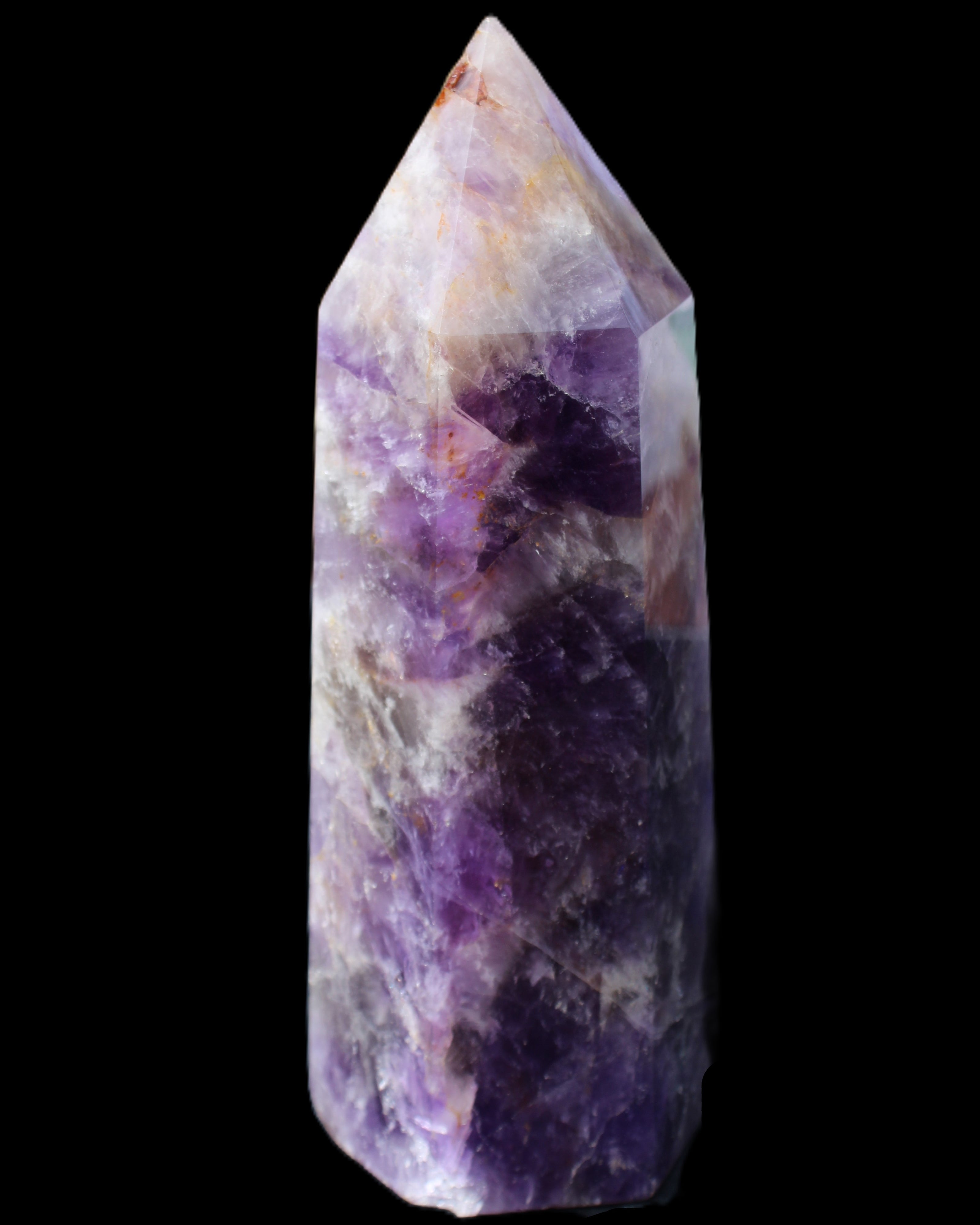 Amethyst obelisk 165*59mm 830g in sunlight - Rocks and Things Store