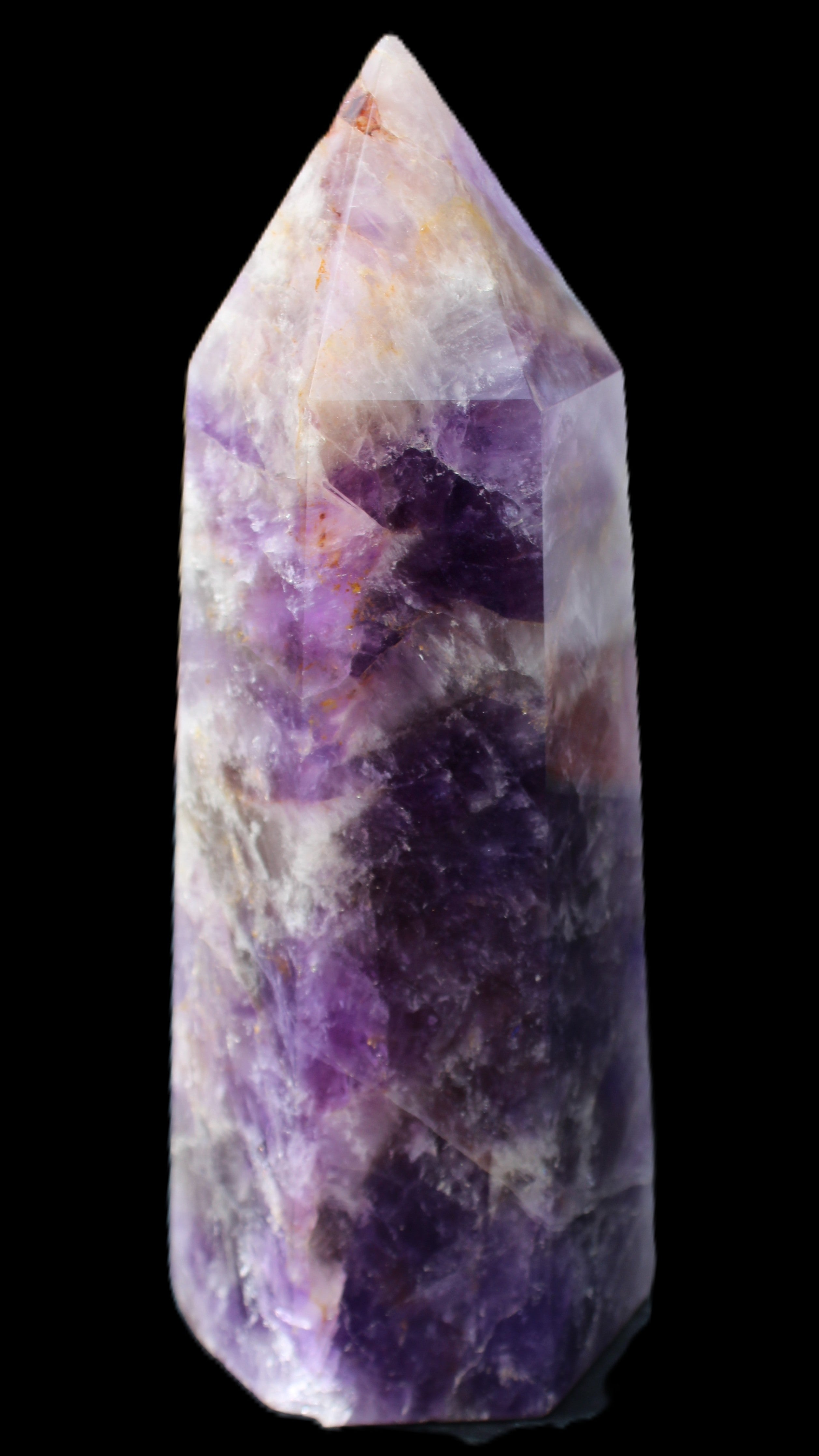 Amethyst obelisk 165*59mm 830g in sunlight - Rocks and Things Store