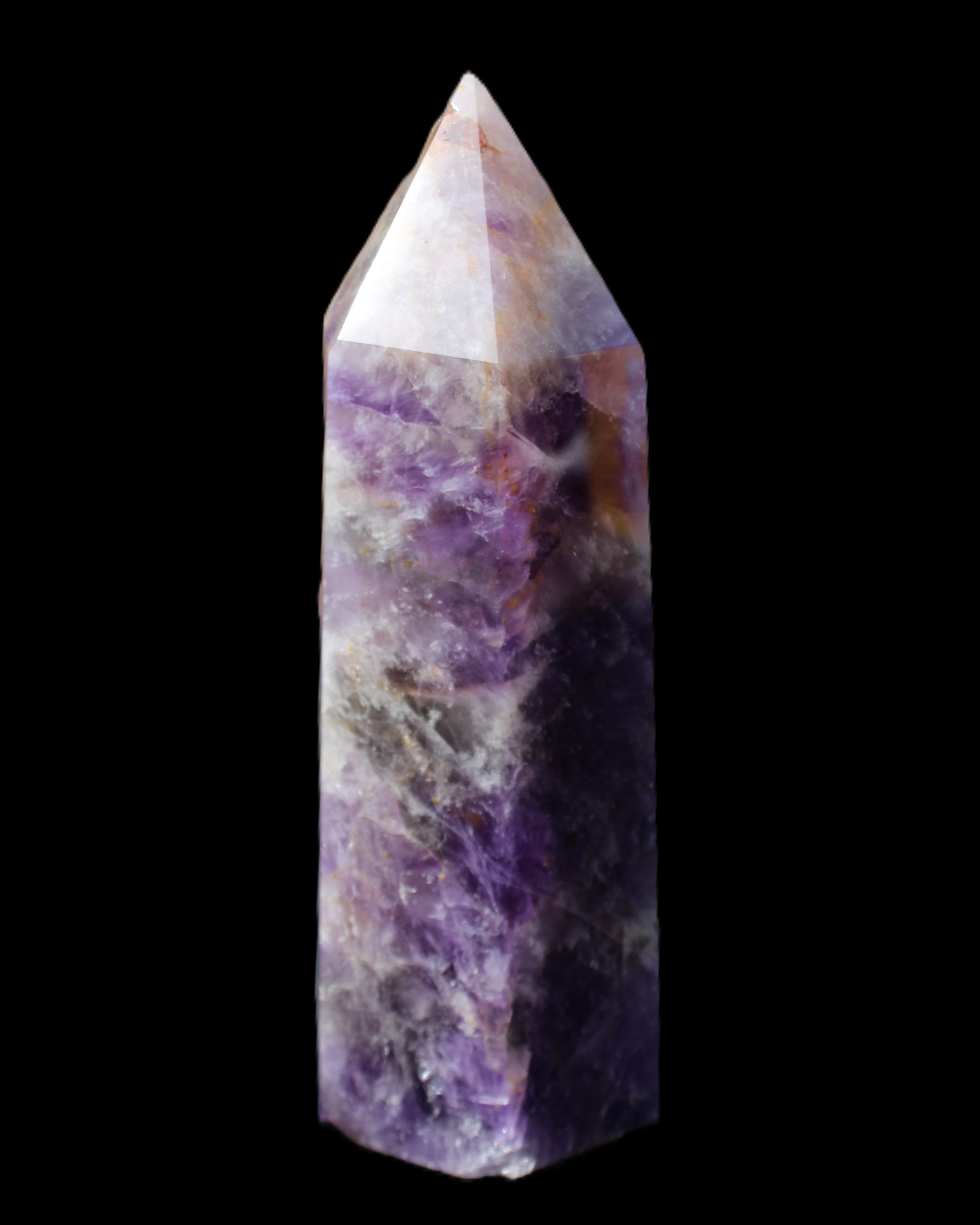 Amethyst obelisk 165*59mm 830g in sunlight - Rocks and Things Store
