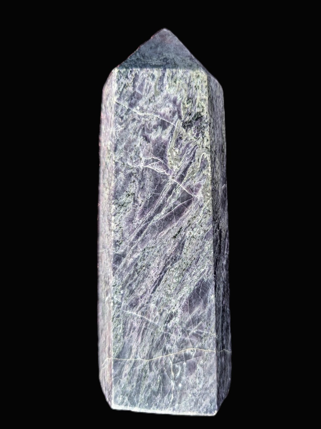 Charoite obelisk 835g Rocks and Things