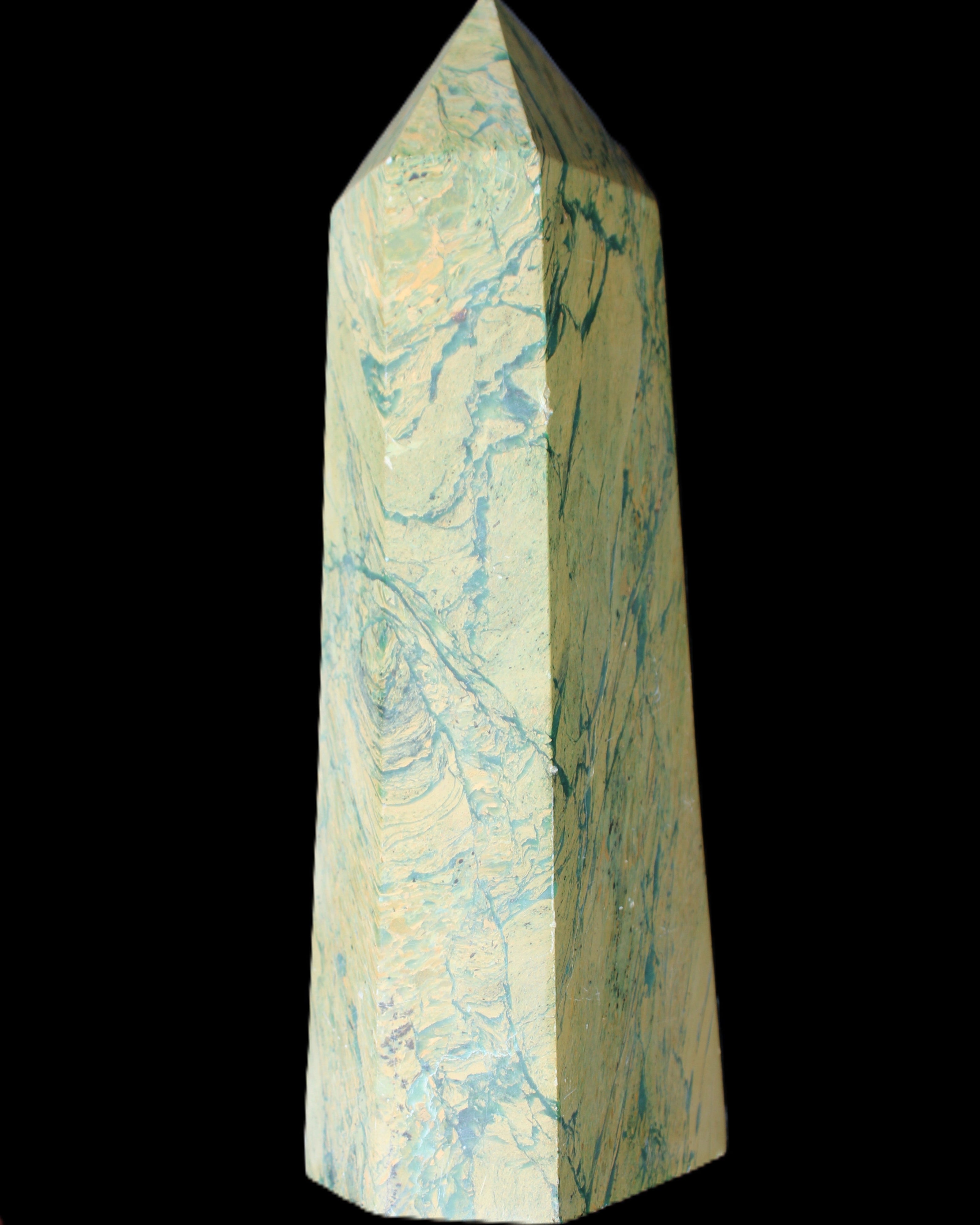 Phoenix Stone obelisk 1008g in sunlight - Rocks and Things Store