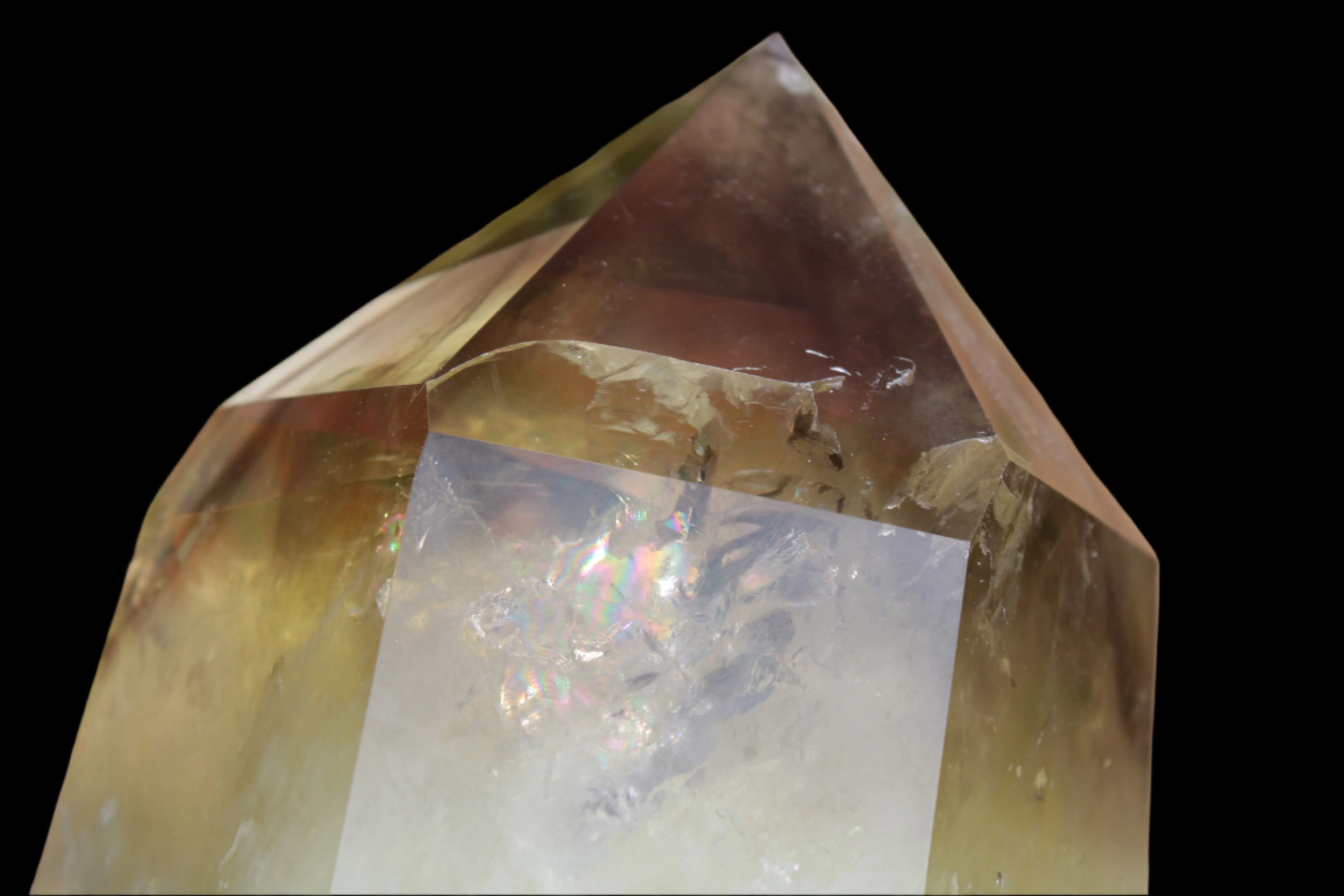 Citrine obelisk 5840g in sunlight