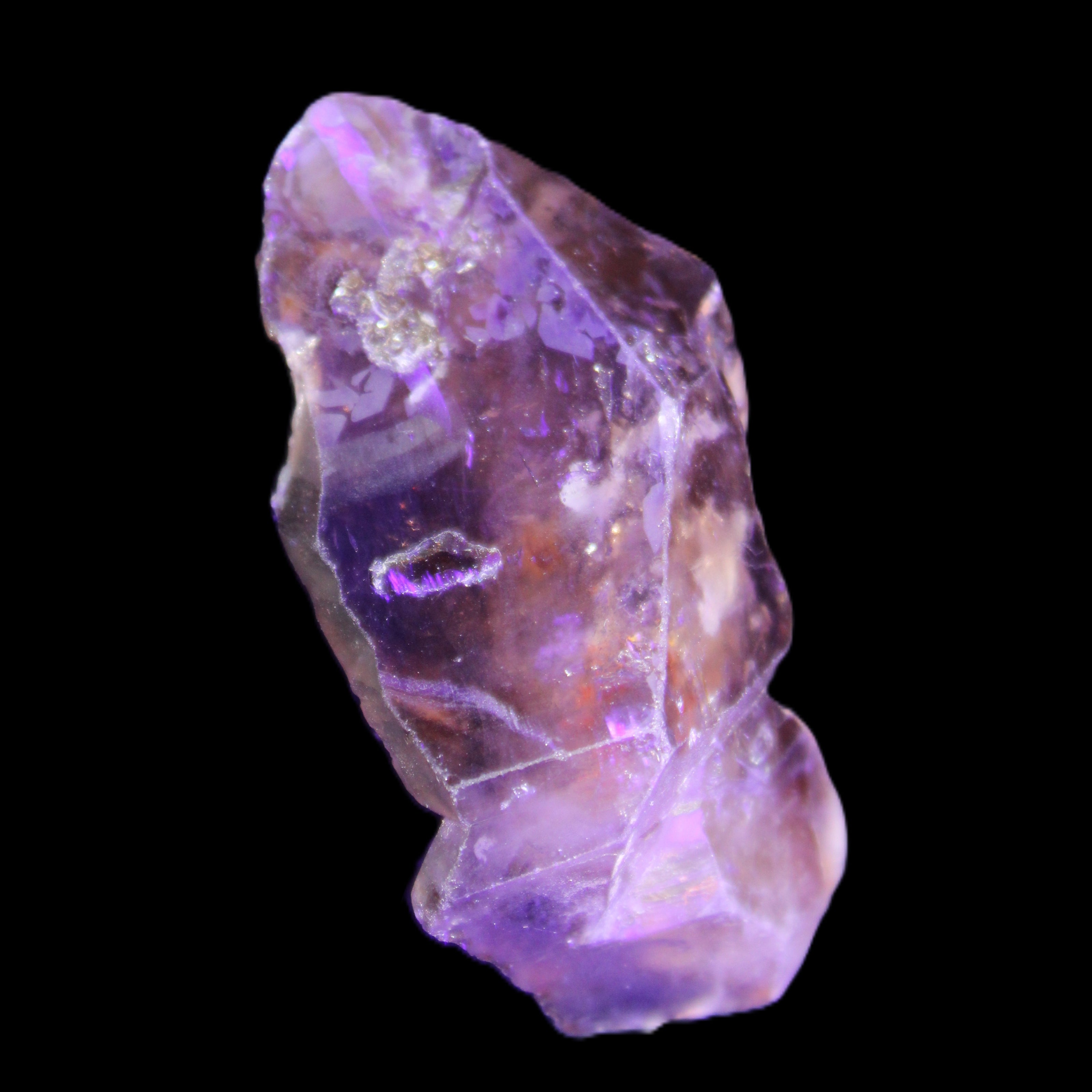 Dark Fenster Smoky Quartz 62g in flashand UV light - Rocks and Things Store
