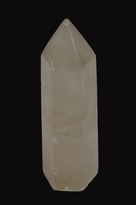 Yellow Calcite spar obelisk from Iceland 216g in sunlight Rocks and Things Store