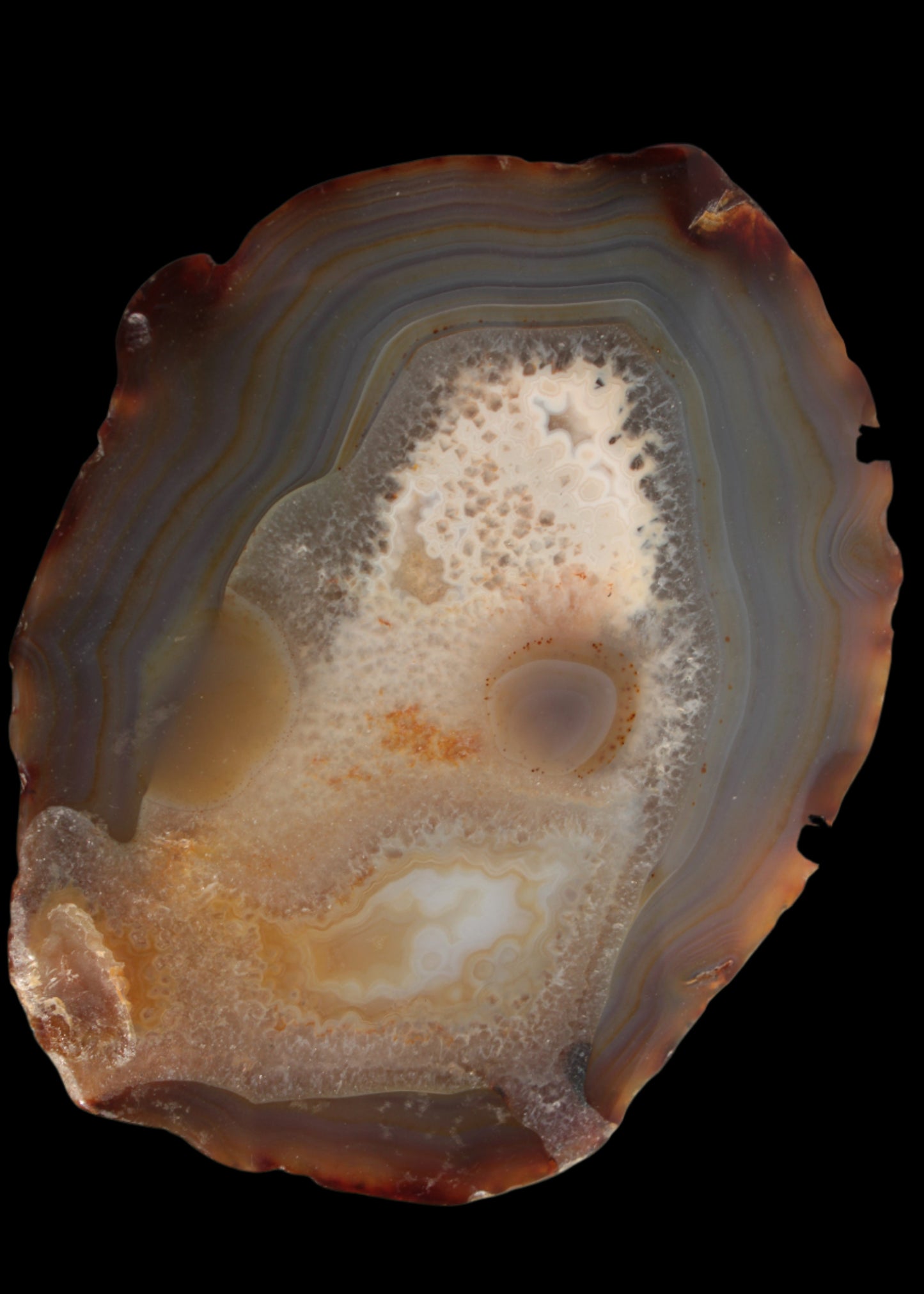 Agate geode slice 546g - Rocks and Things Store