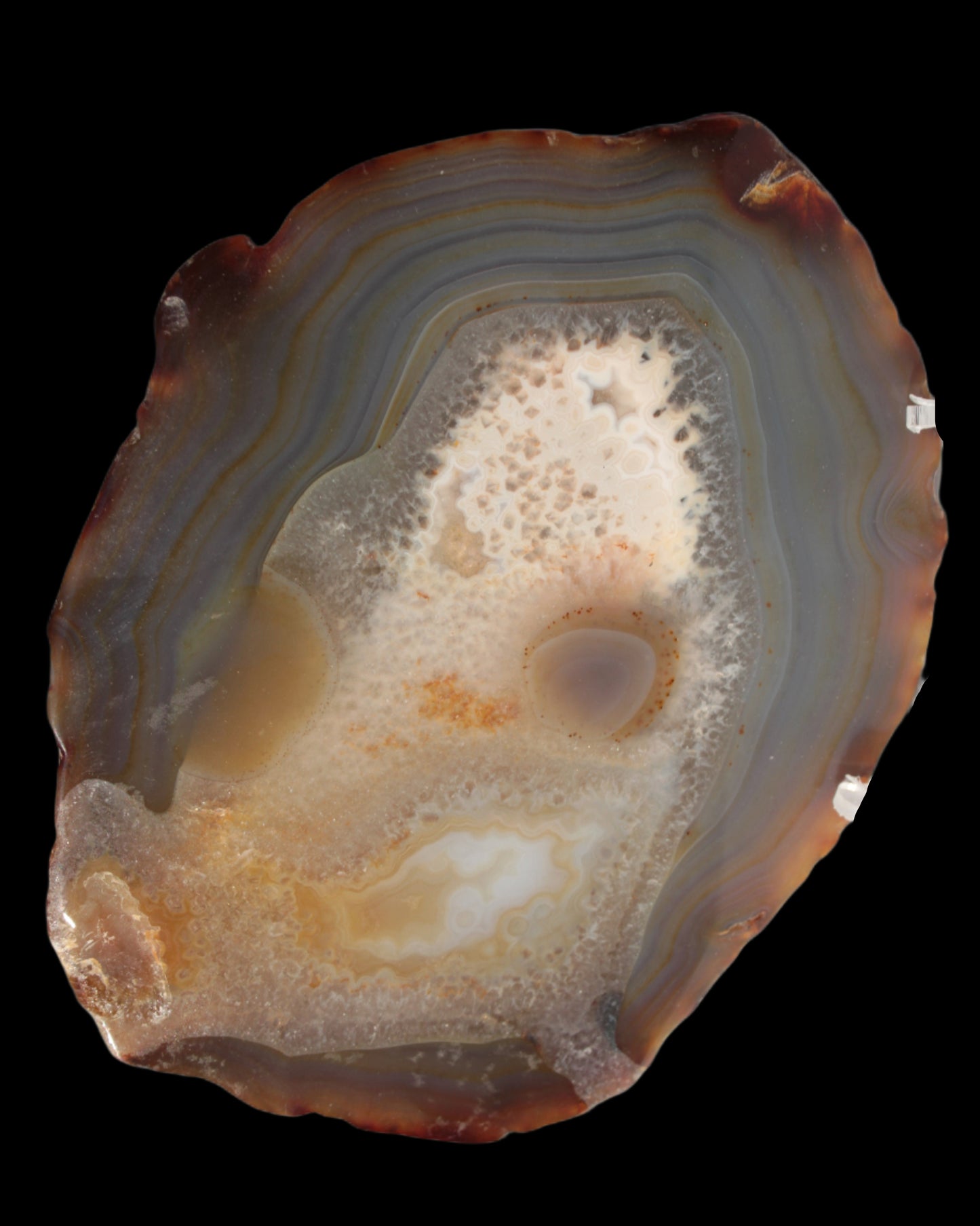 Agate geode slice 546g - Rocks and Things Store