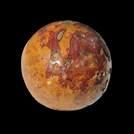 Teardrop Jasper sphere 313g in sunlight - Rocks and Things Store
