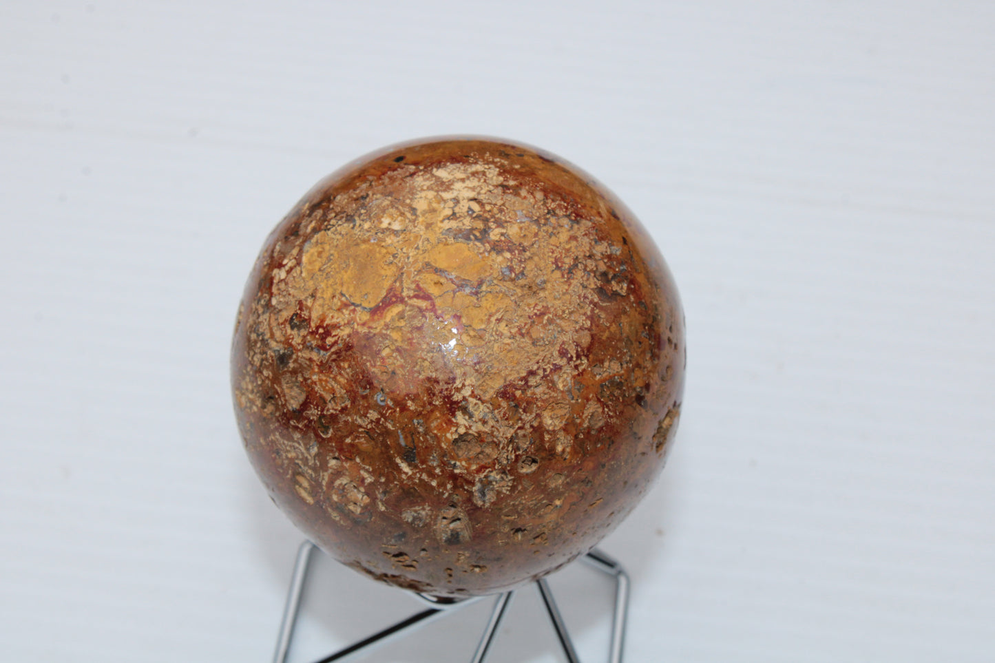 Teardrop Jasper sphere 313g Rocks and Things