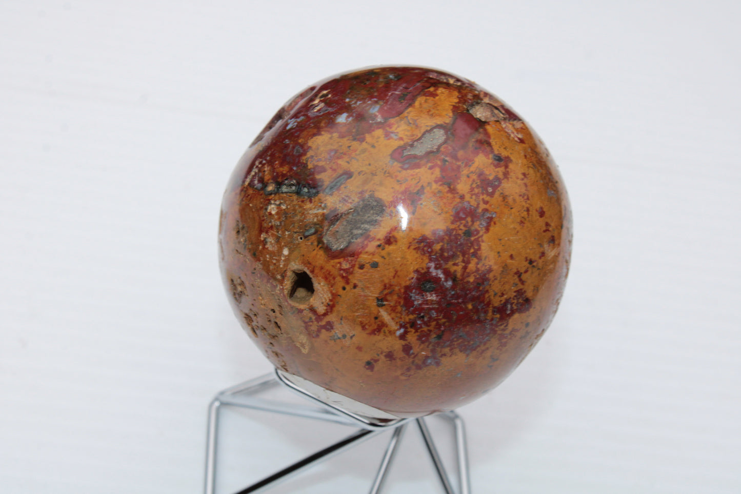 Teardrop Jasper sphere 313g Rocks and Things