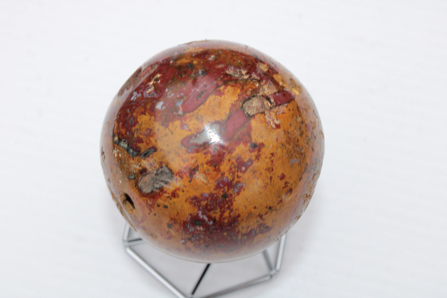 Teardrop Jasper sphere 313g Rocks and Things