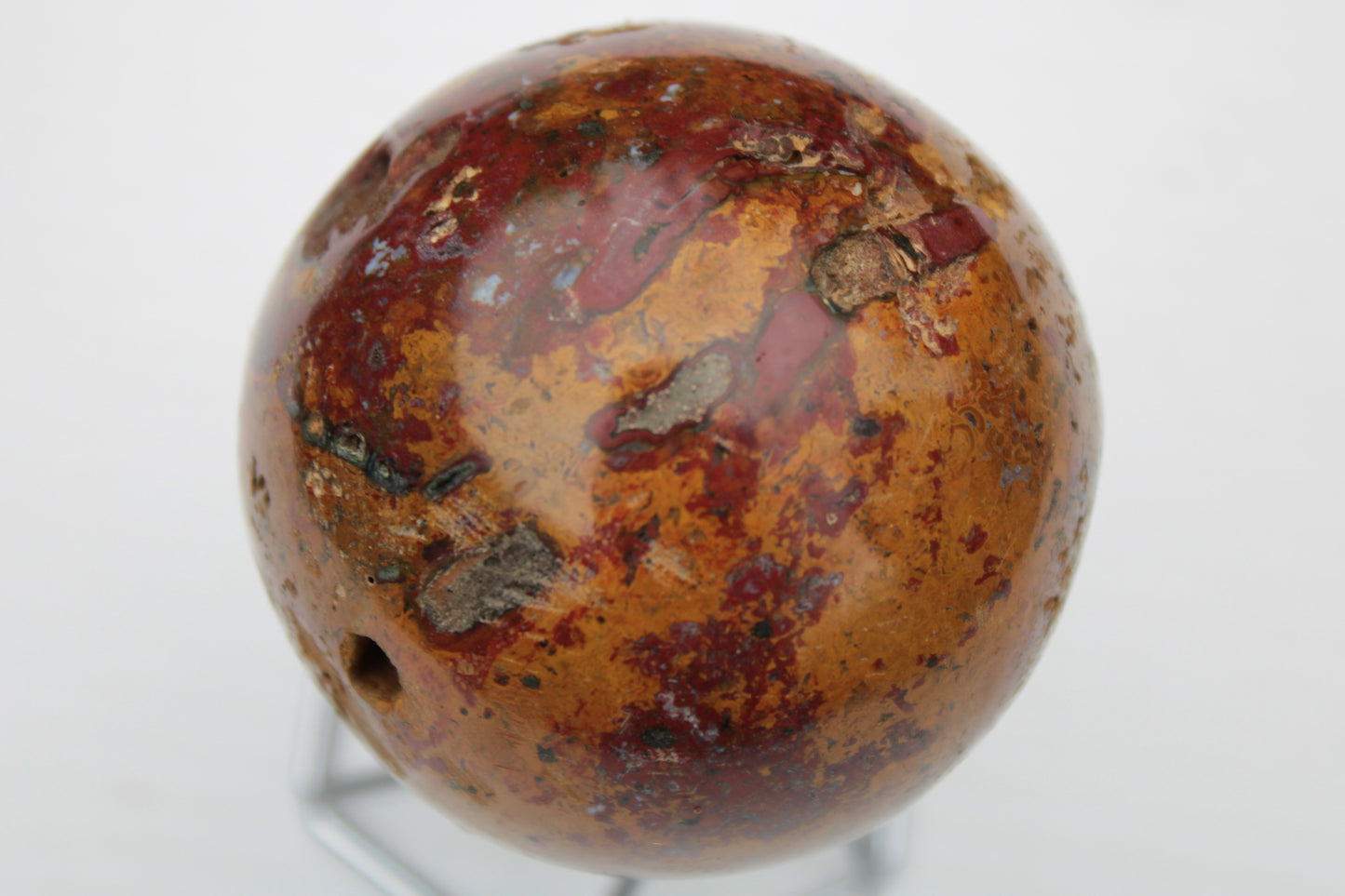 Teardrop Jasper sphere 313g Rocks and Things