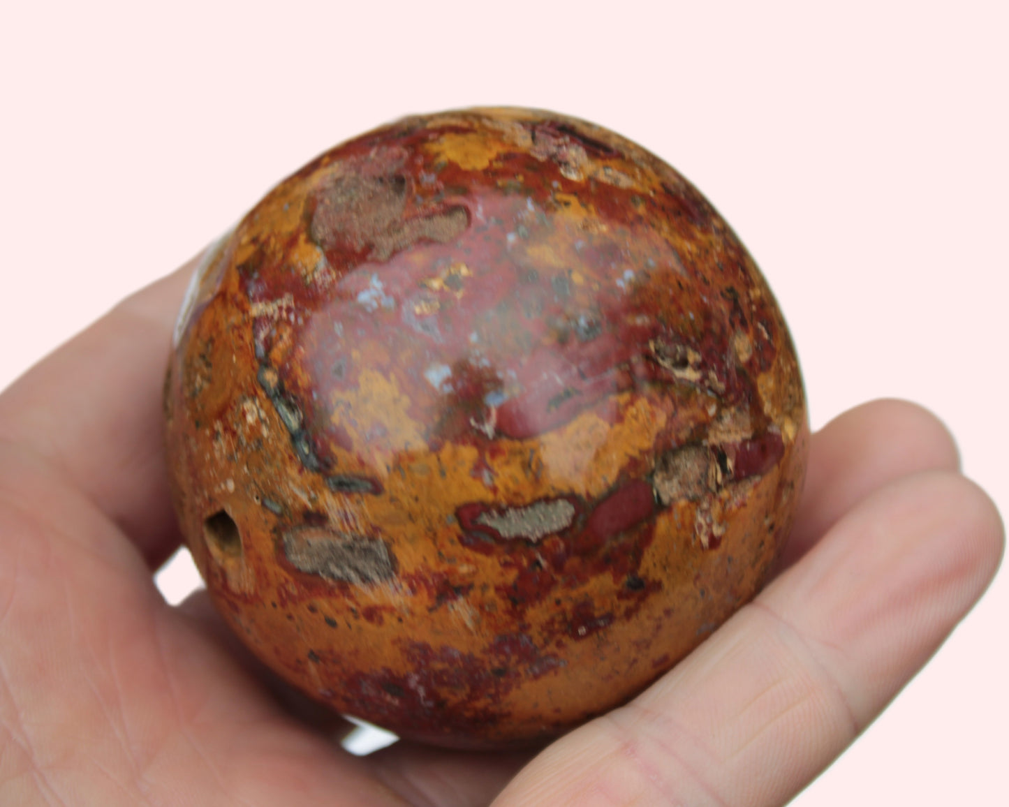Teardrop Jasper sphere 313g Rocks and Things