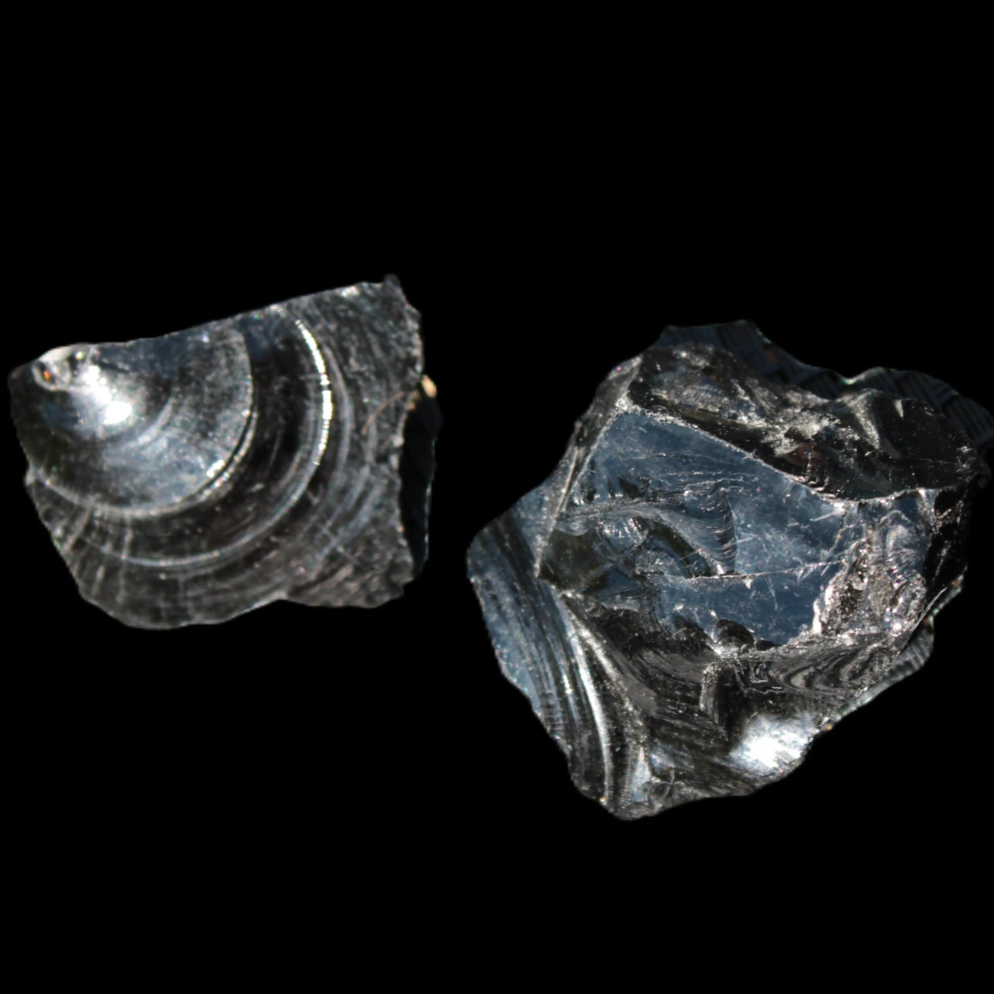 Natural Obsidian 1/2 stones 27-34g Rocks and Things