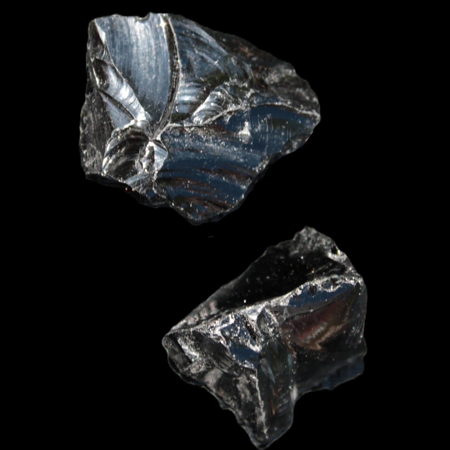 Natural Obsidian 1/2 stones 27-34g Rocks and Things