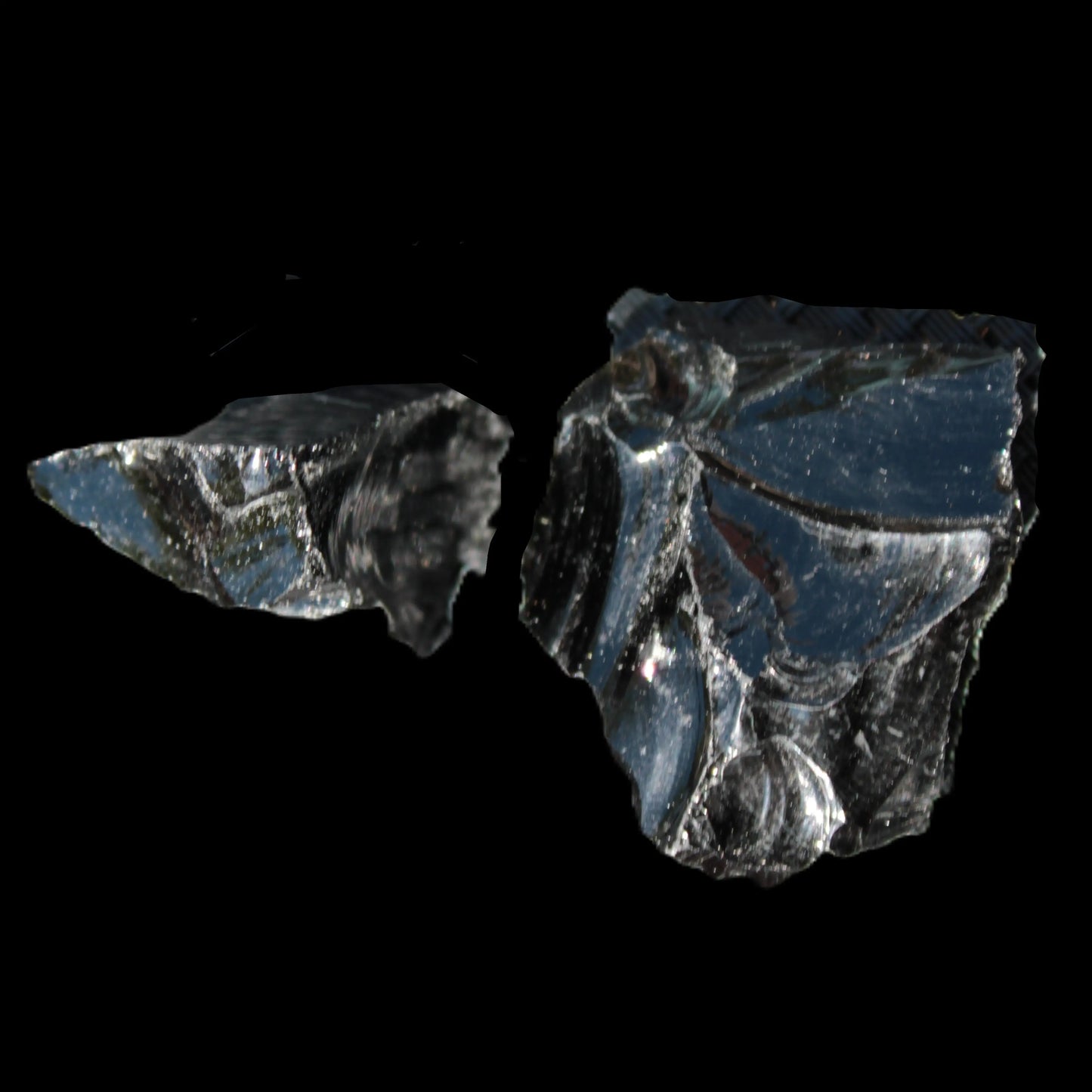Natural Obsidian 1/2 stones 27-34g Rocks and Things