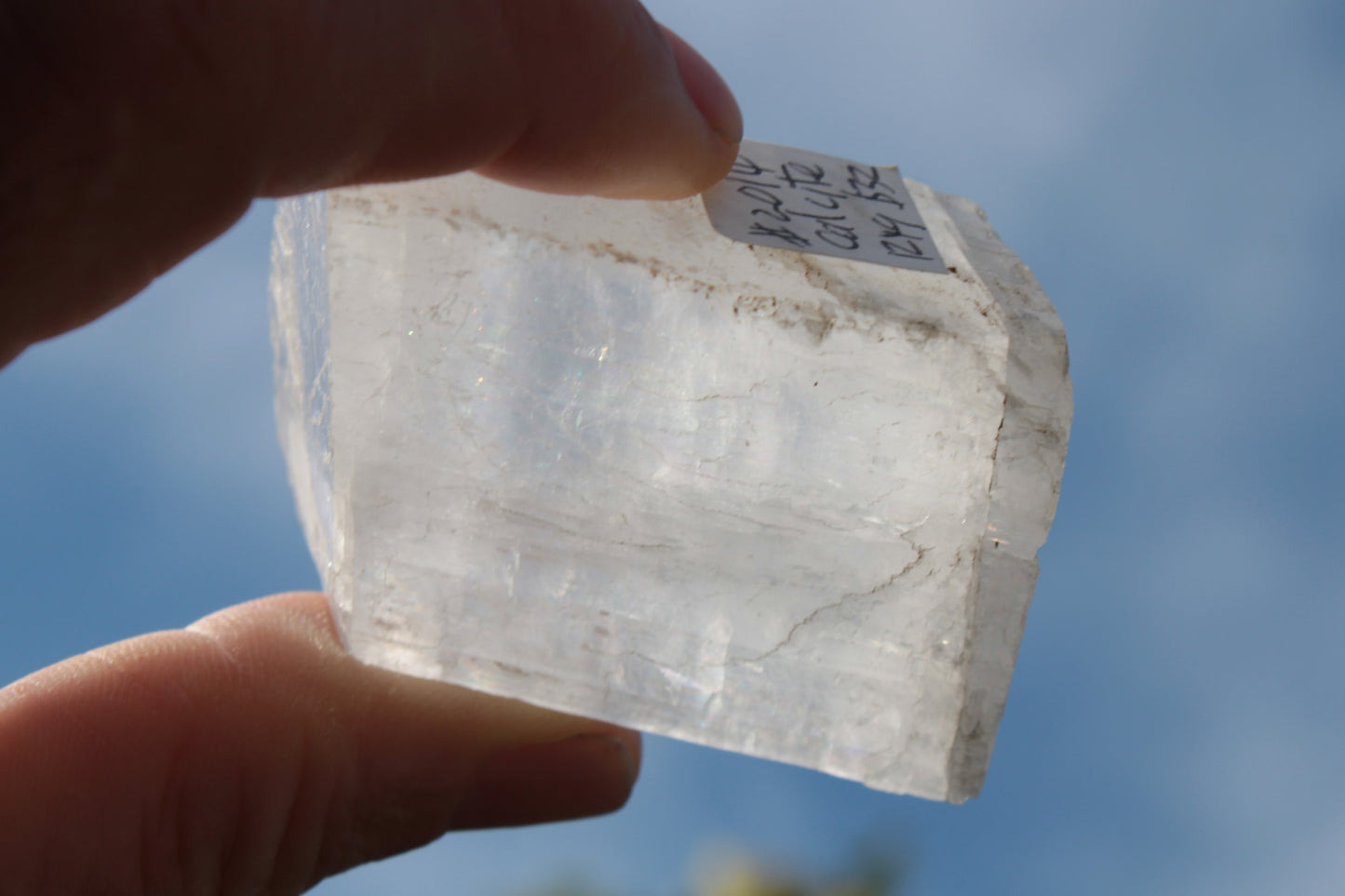 White Calcite Spar from China 124g Rocks and Things