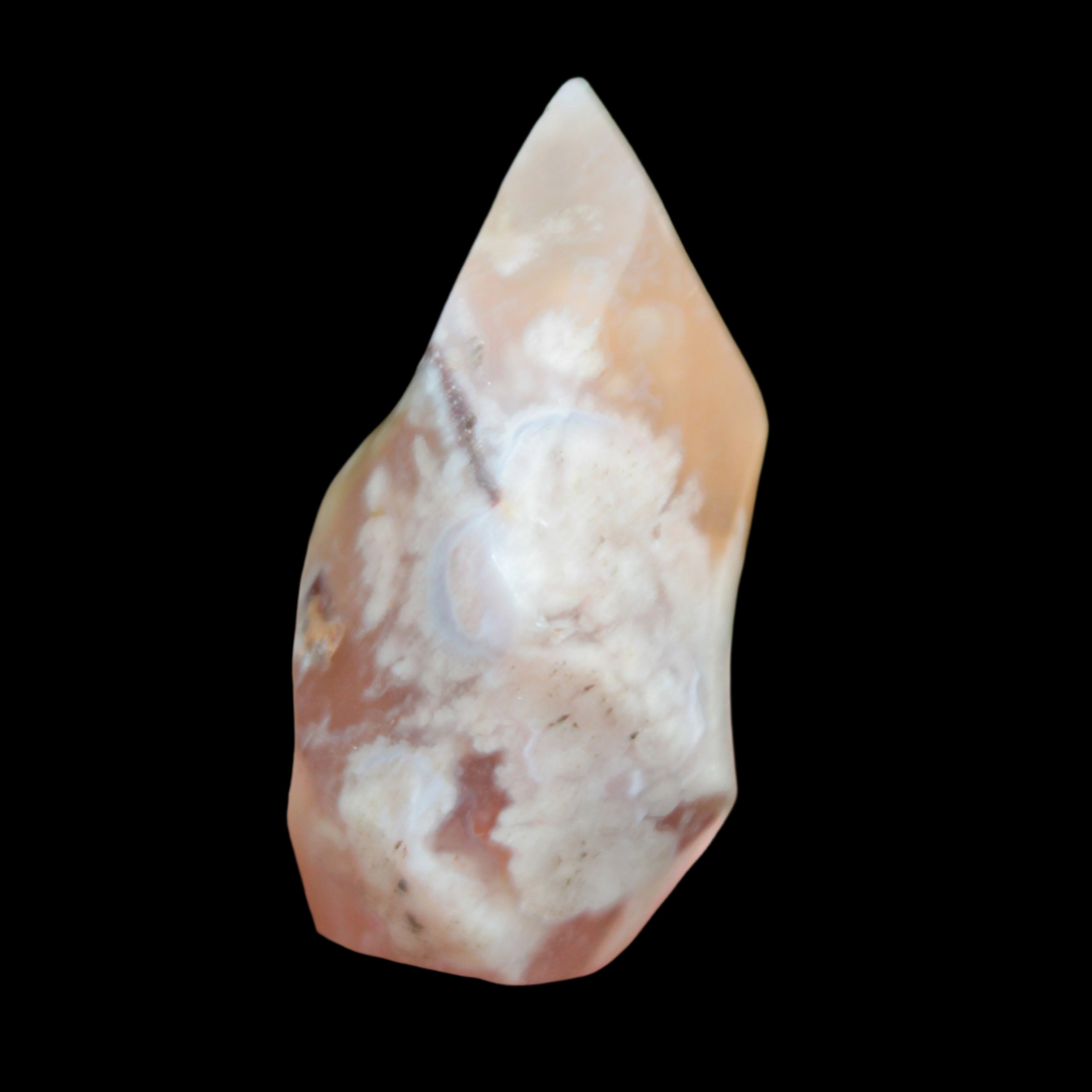 Snowflake Cherry Blossom Agate flame from Madagascar 63g - Rocks and Things Store