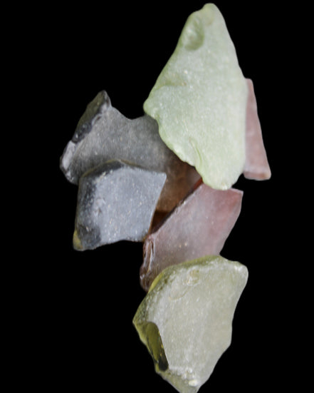 Reedy Creek river glass, 6 pieces in sunlight - Rocks and Things Store