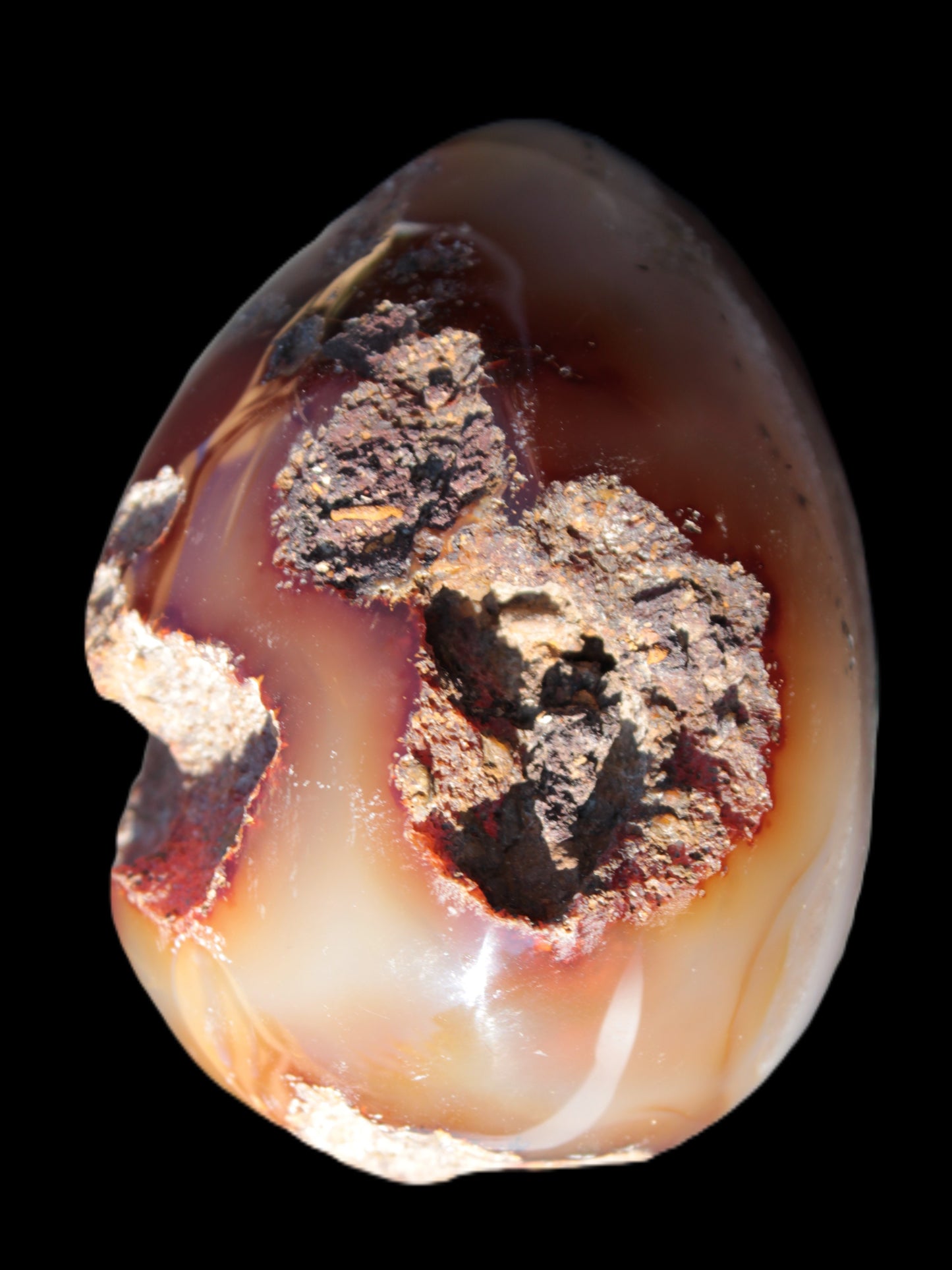 Chocolate Agate crystal cave geode 498g