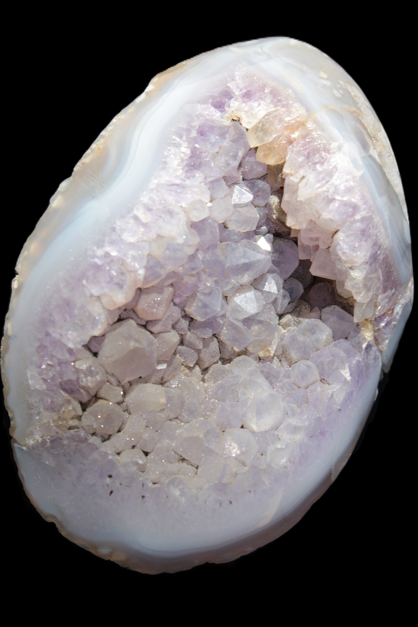 Amethyst Agate geode slice 404g - Rocks and Things Store