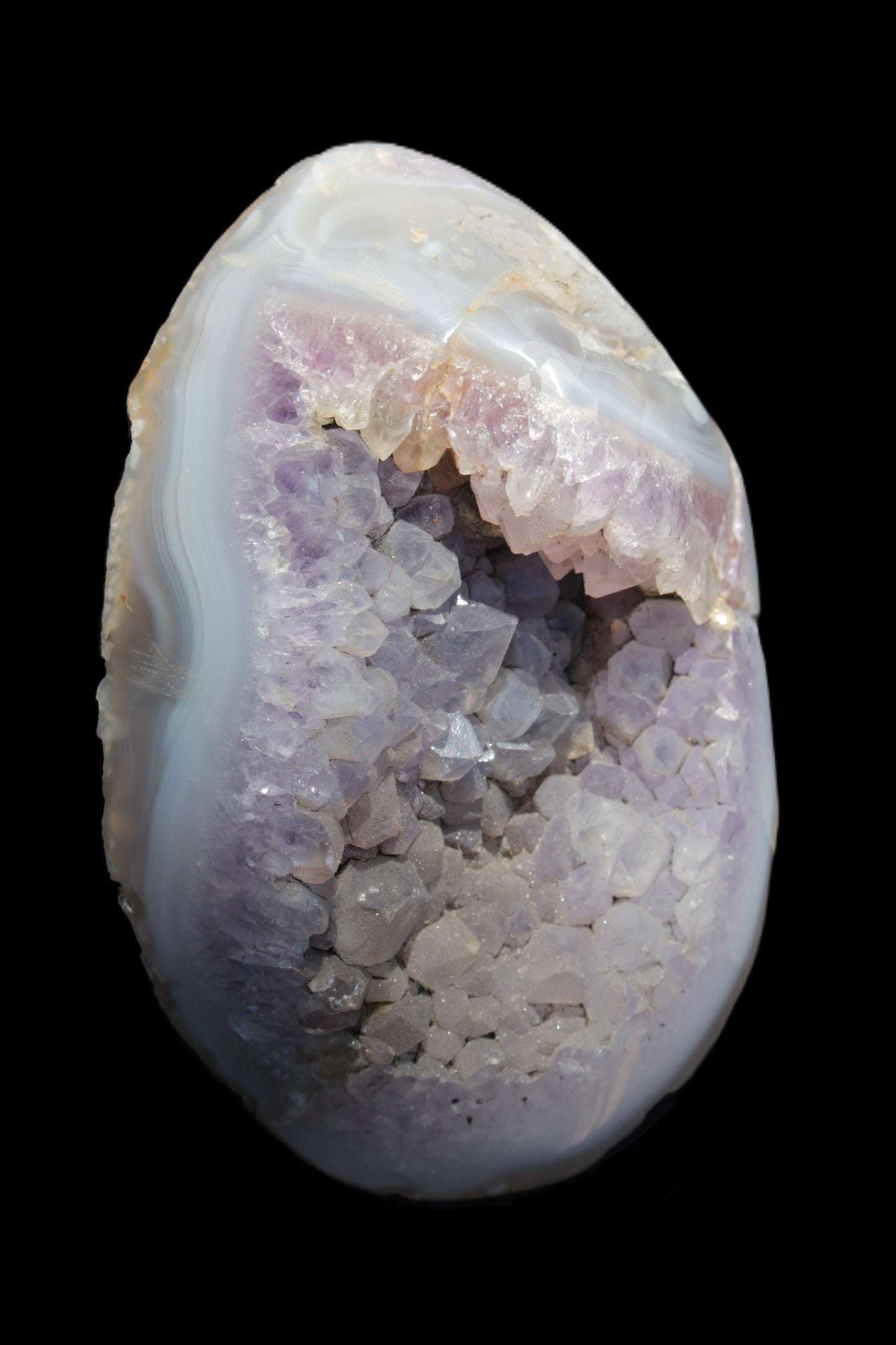 Amethyst Agate geode slice 404g - Rocks and Things Store