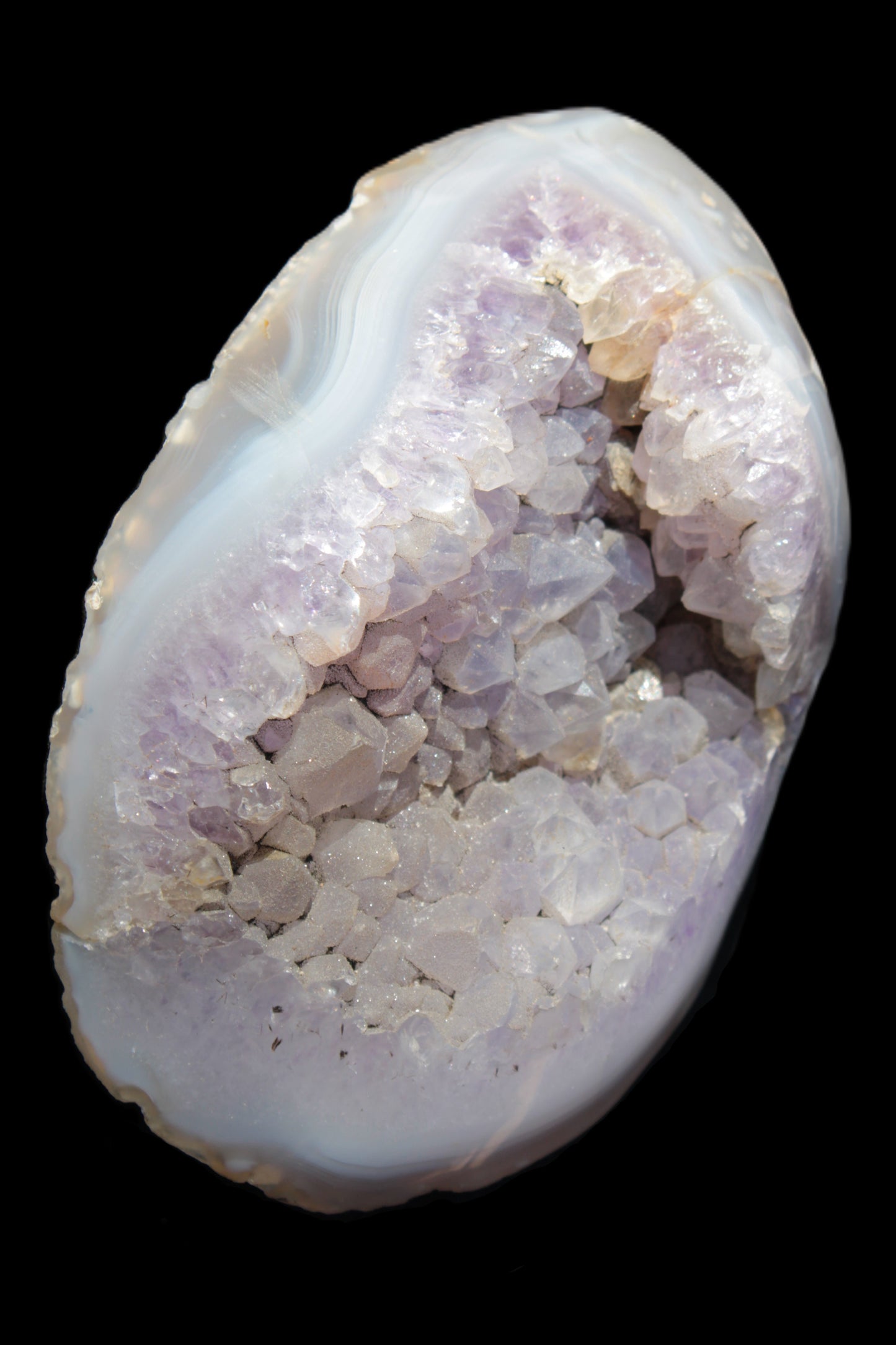 Amethyst Agate geode slice 404g - Rocks and Things Store
