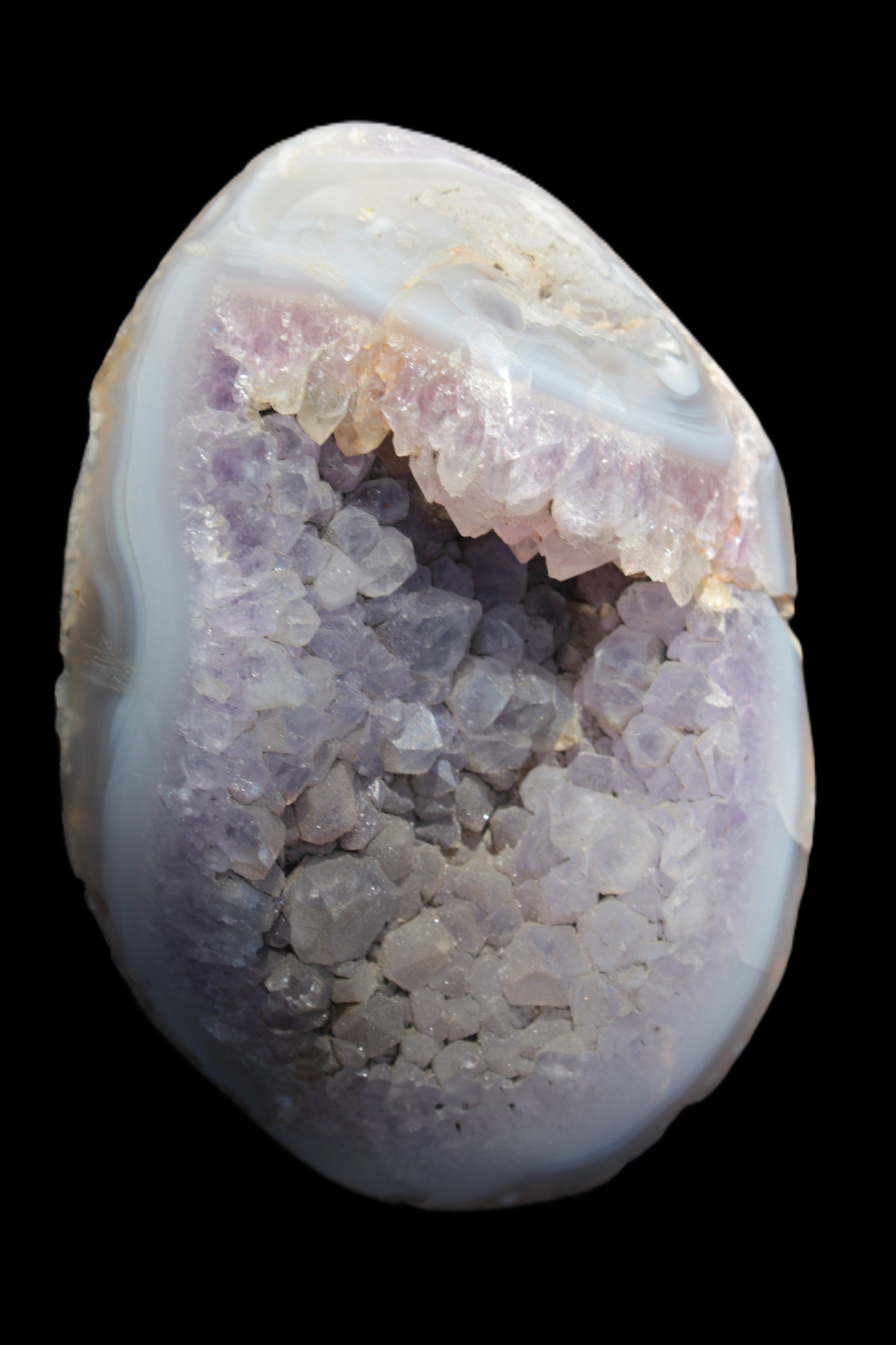 Amethyst Agate geode slice 404g - Rocks and Things Store
