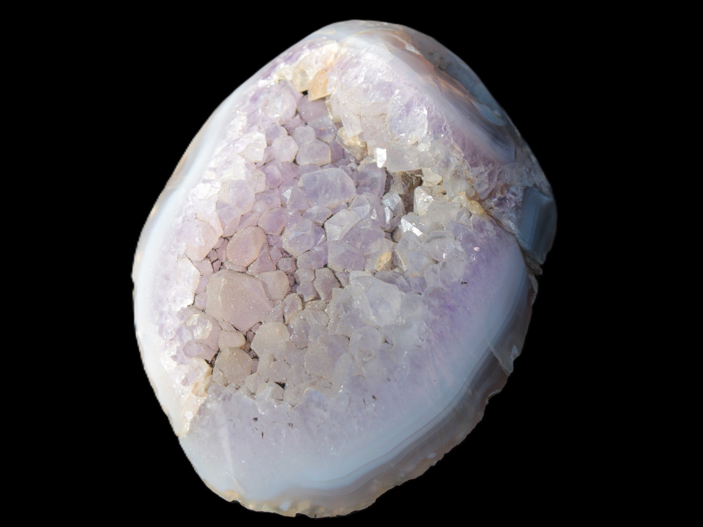 Amethyst Agate geode slice 404g - Rocks and Things Store