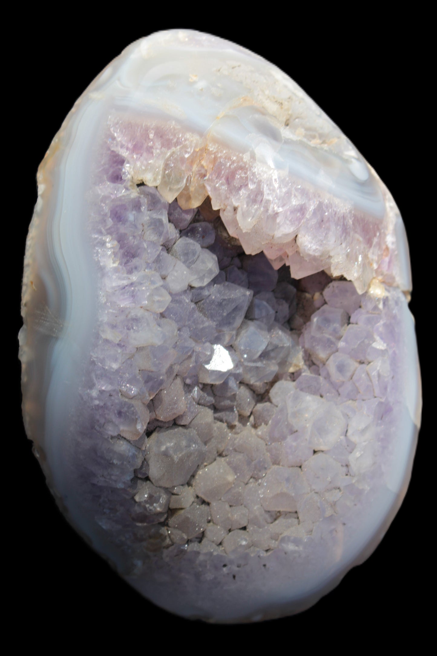 Amethyst Agate geode slice 404g - Rocks and Things Store