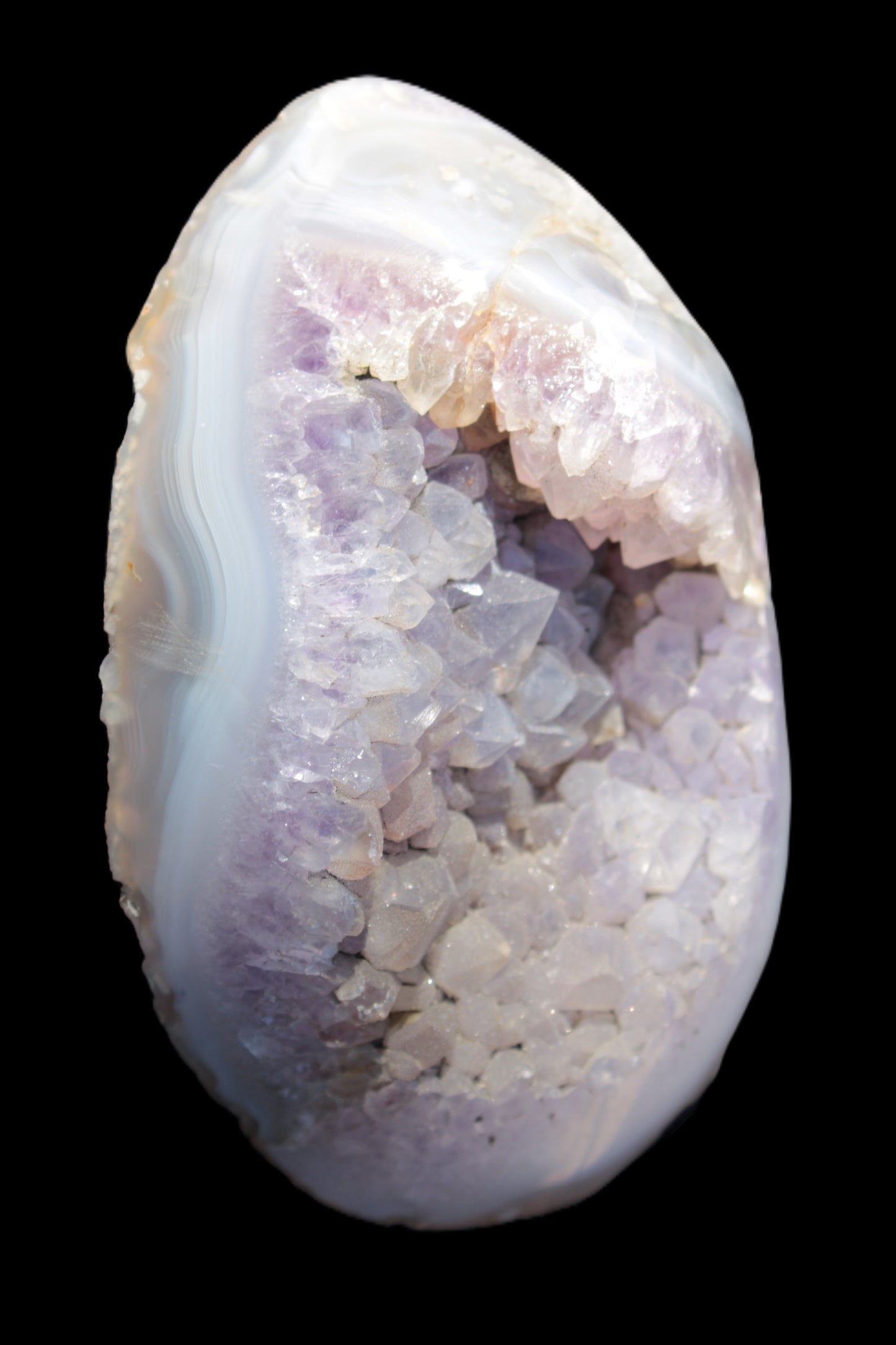 Amethyst Agate geode slice 404g - Rocks and Things Store