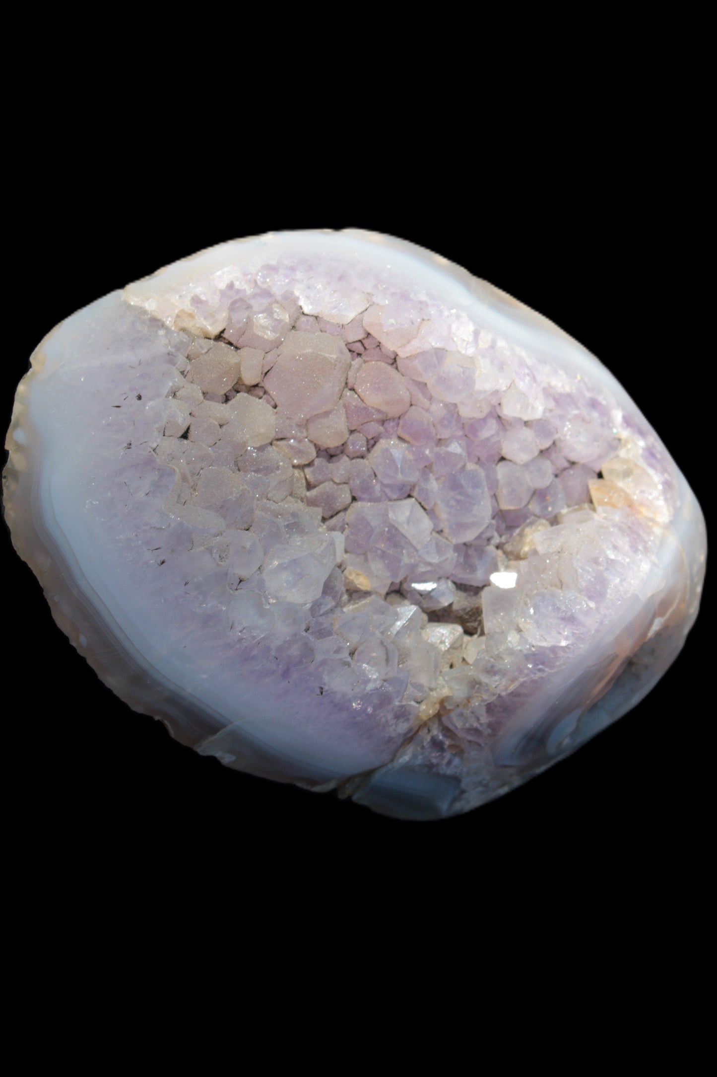 Amethyst Agate geode slice 404g - Rocks and Things Store