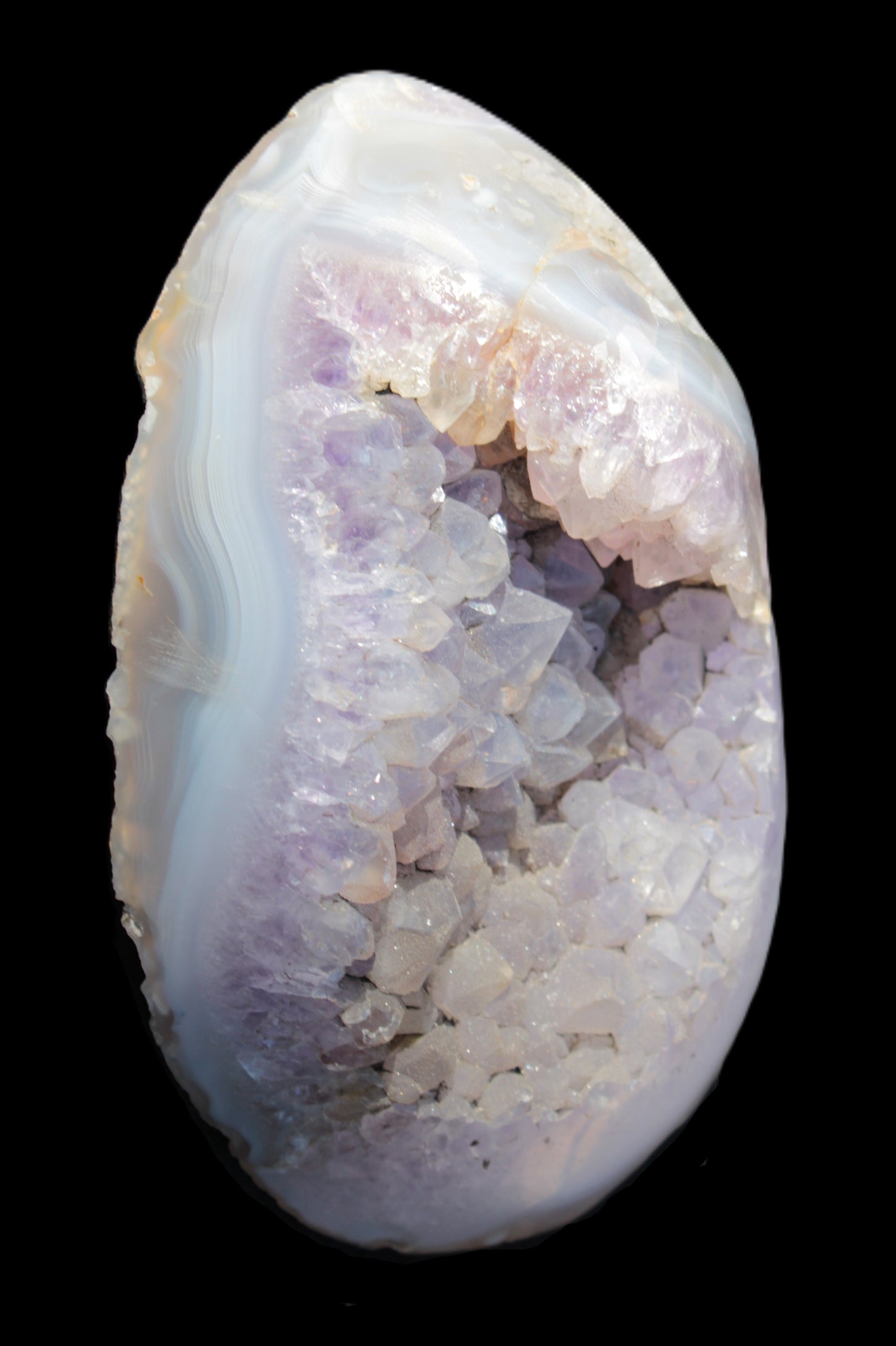 Amethyst Agate geode slice 404g - Rocks and Things Store