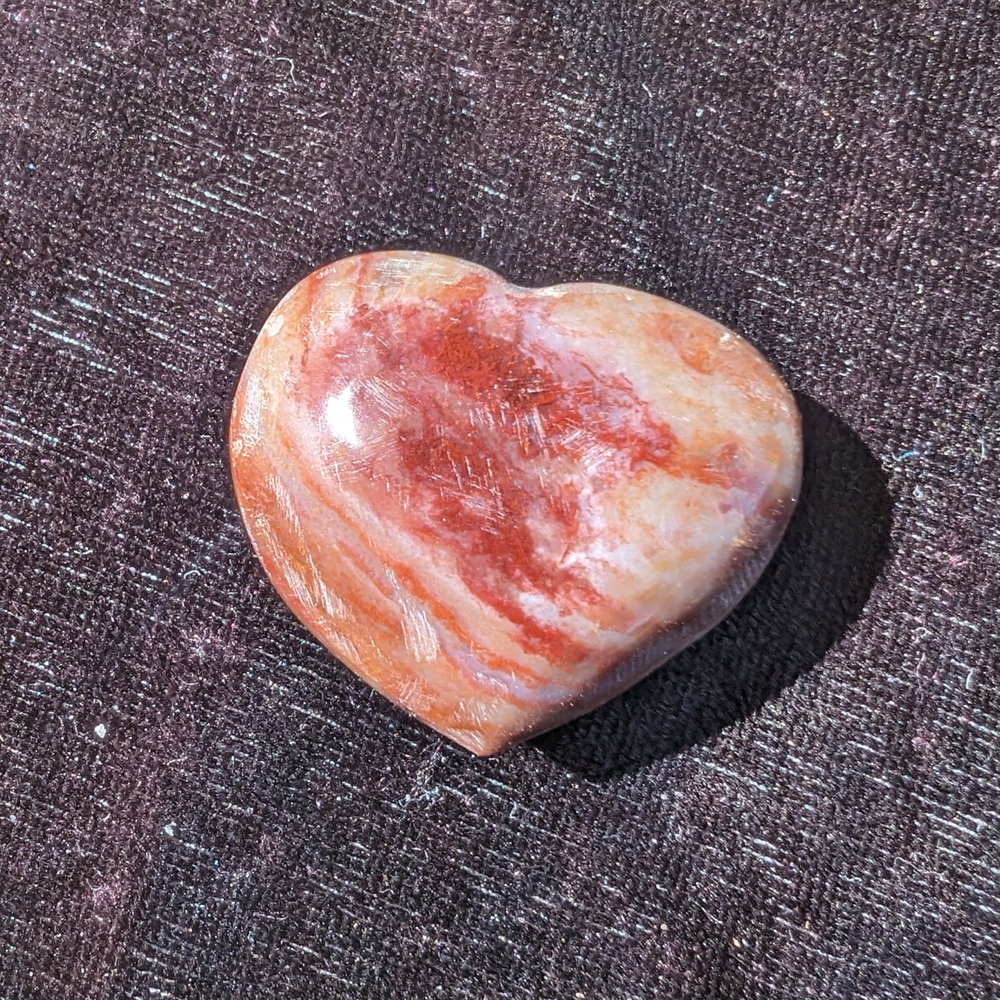 Petrified Wood heart 35mm 24g Rocks and Things