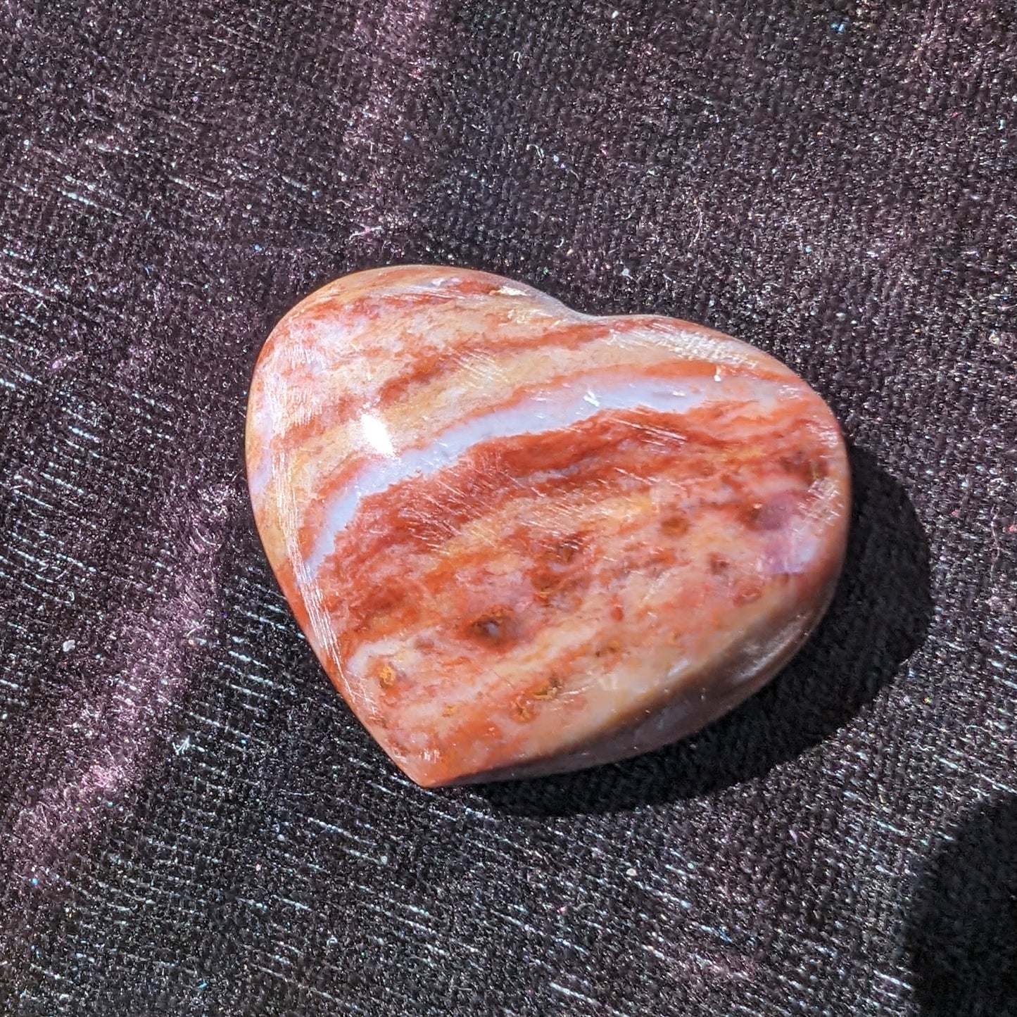 Petrified Wood heart 35mm 24g Rocks and Things