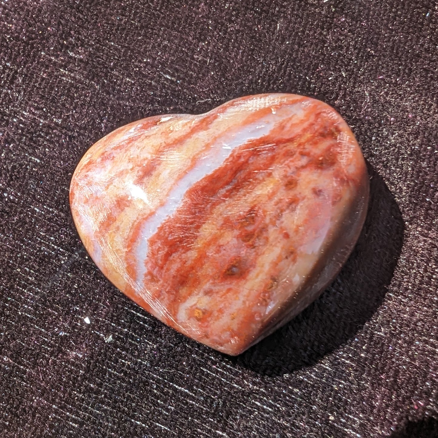 Petrified Wood heart 35mm 24g Rocks and Things