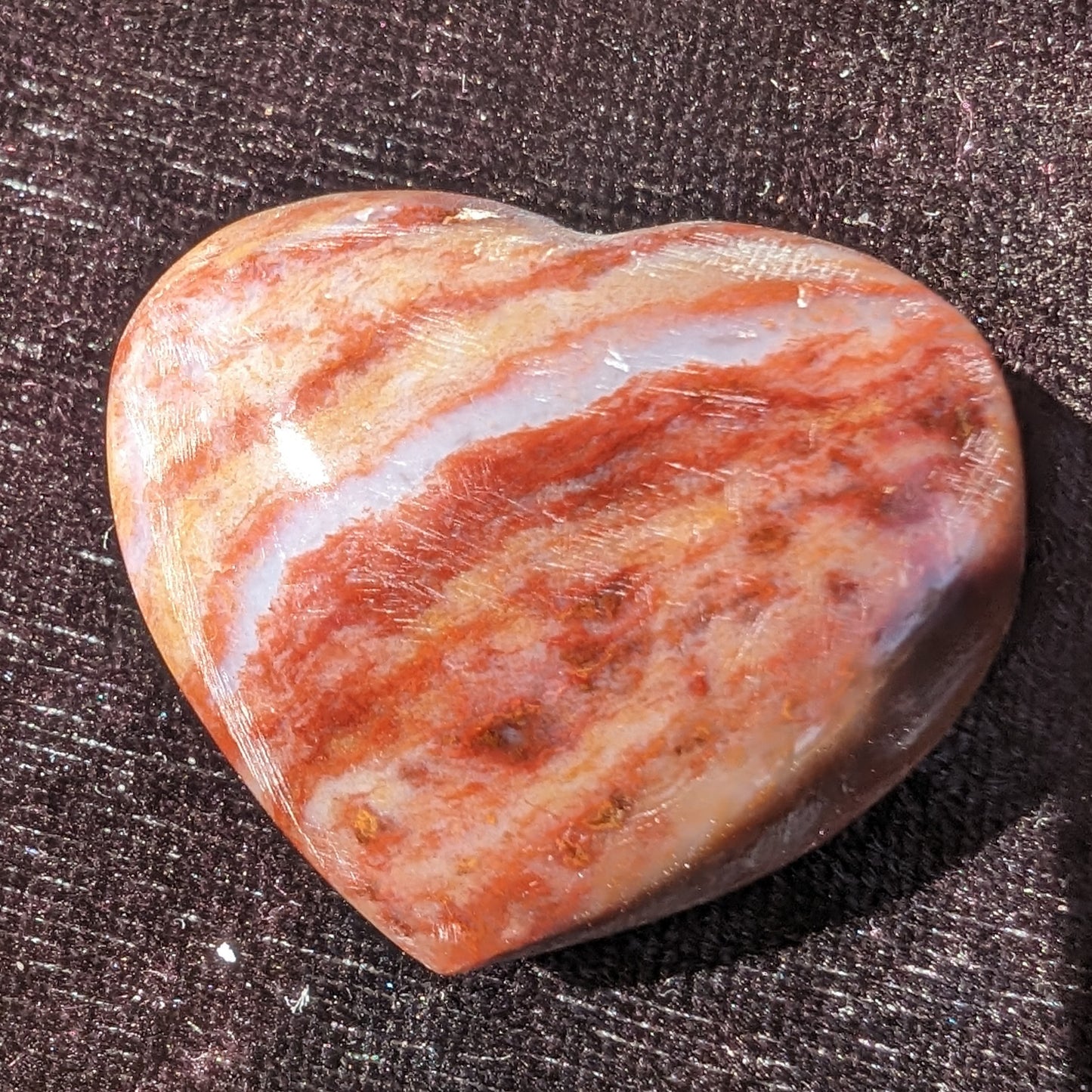 Petrified Wood heart 35mm 24g Rocks and Things