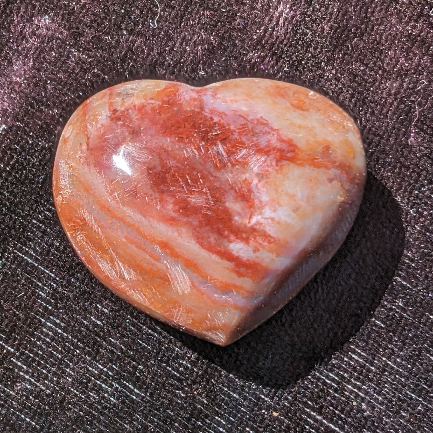 Petrified Wood heart 35mm 24g Rocks and Things