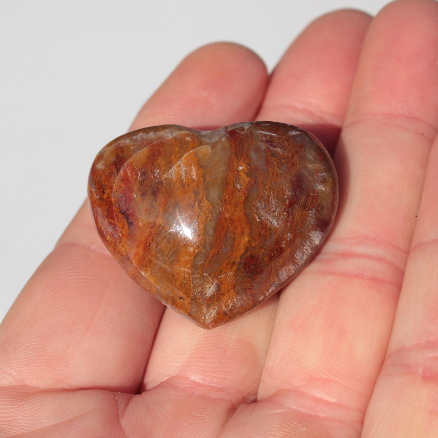 Petrified Wood heart 35mm 24g Rocks and Things
