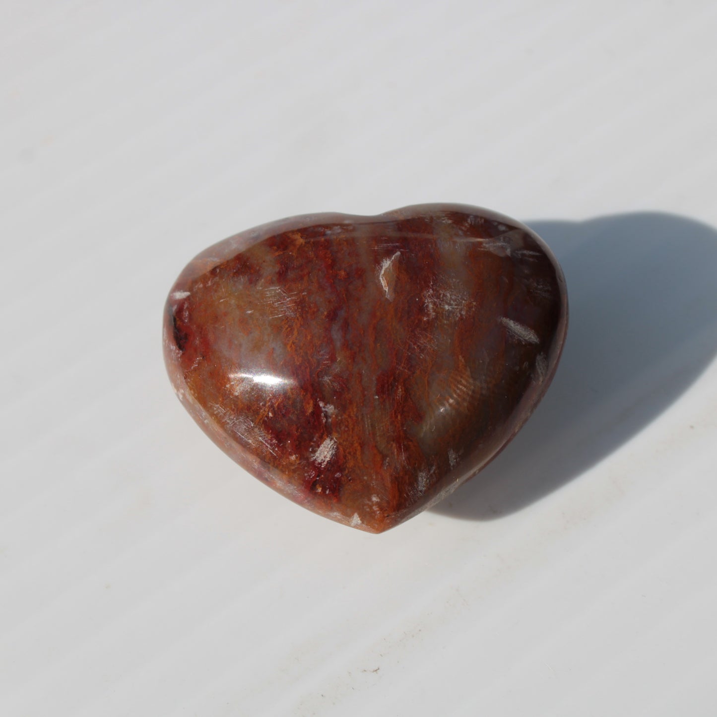 Petrified Wood heart 35mm 24g Rocks and Things