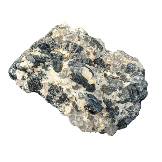 Black Tourmaline cluster in matrix with Quartz 62g - Rocks and Things Store