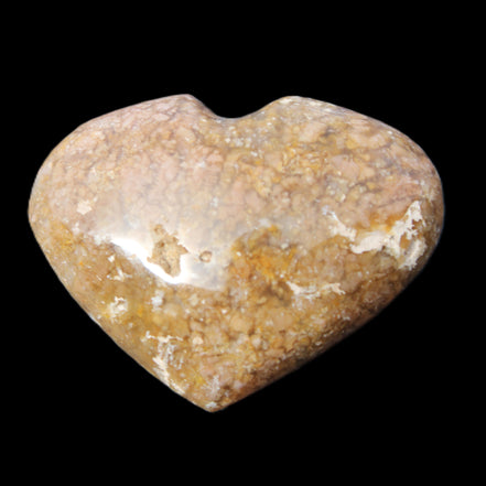 Cherry Blossom Agate heart 89g in sunlight - Rocks and Things Store