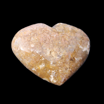 Cherry Blossom Agate heart 89g in sunlight - Rocks and Things Store