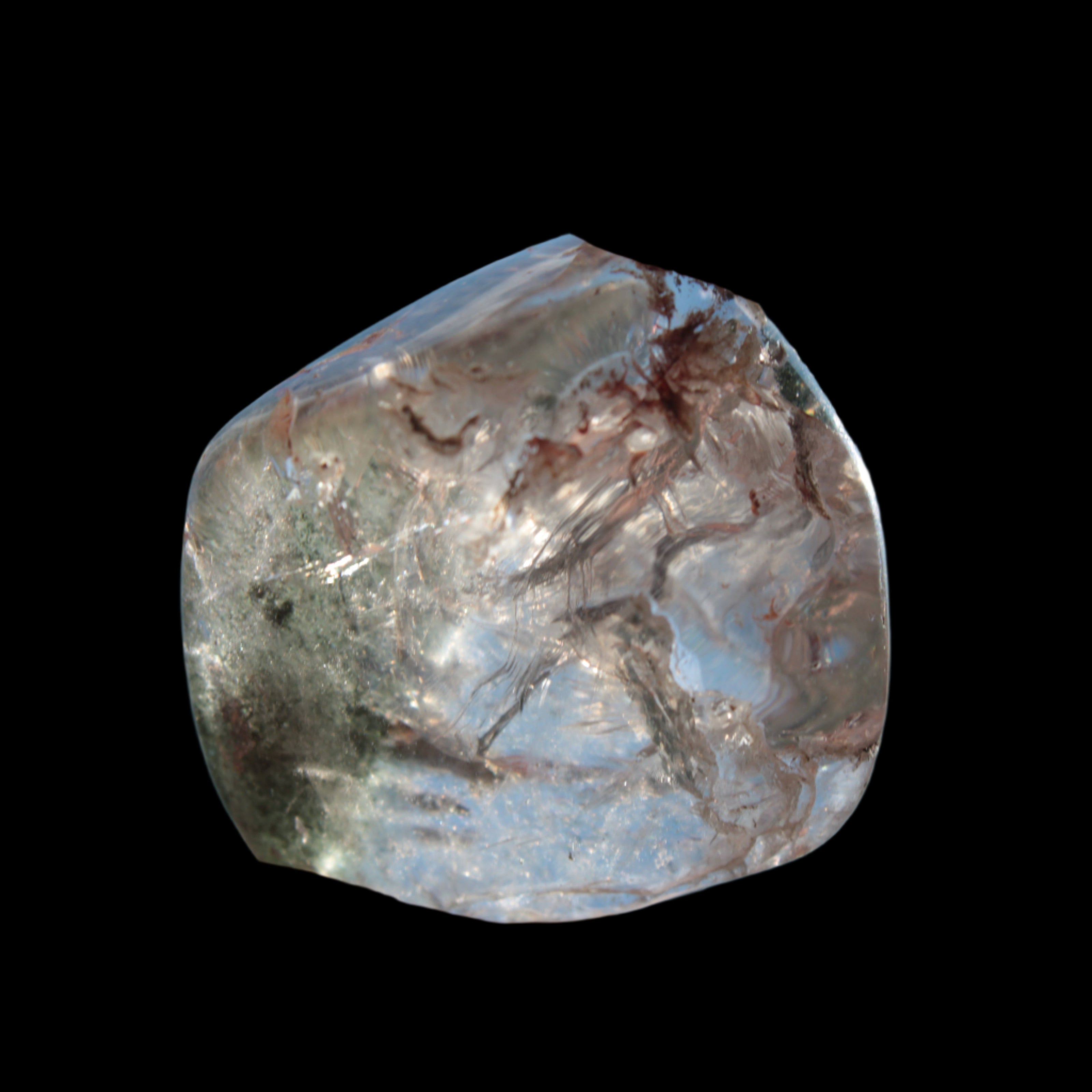 Green Ghost Quartz crystal 38g in sunlight - Rocks and Things Store