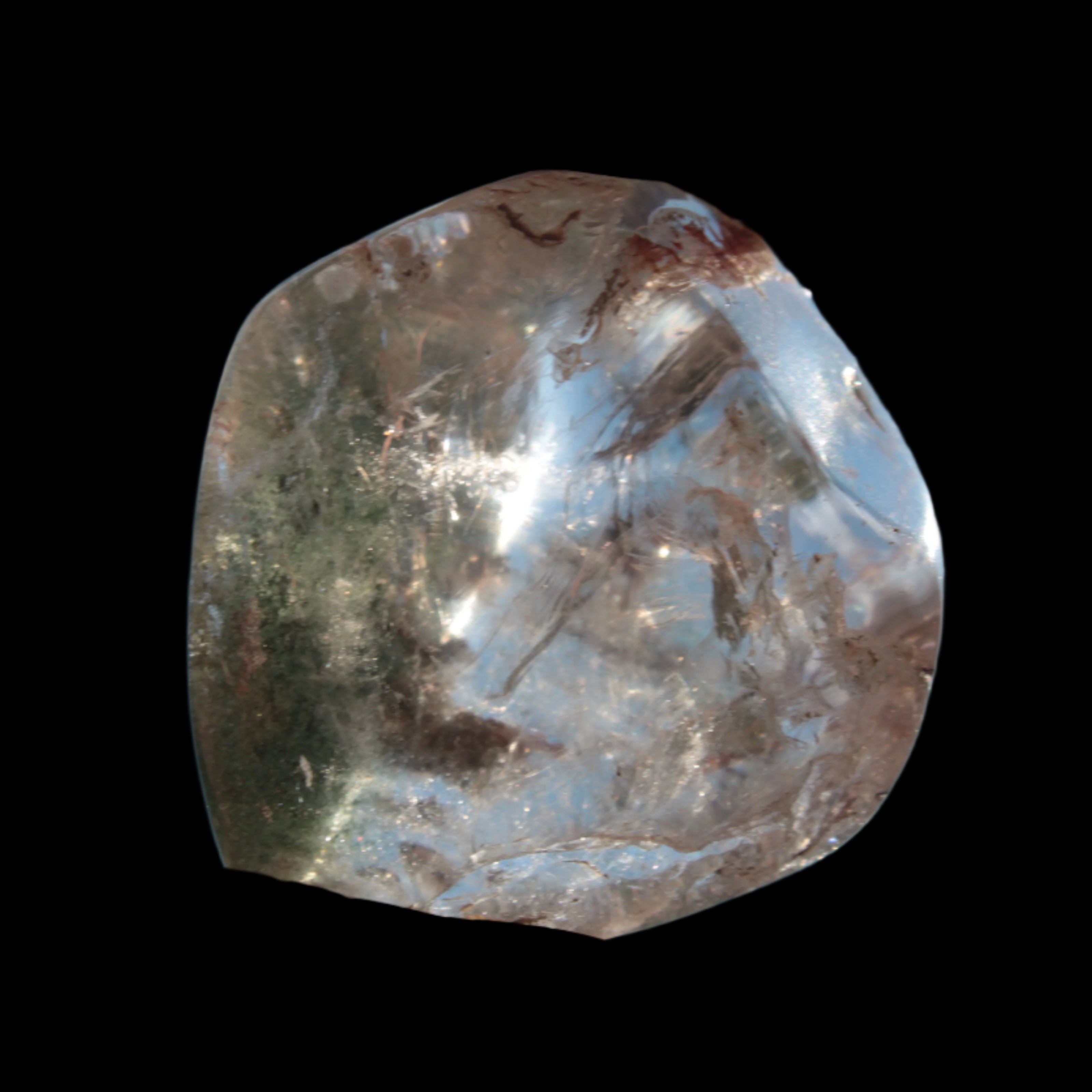 Green Ghost Quartz crystal 38g in sunlight - Rocks and Things Store