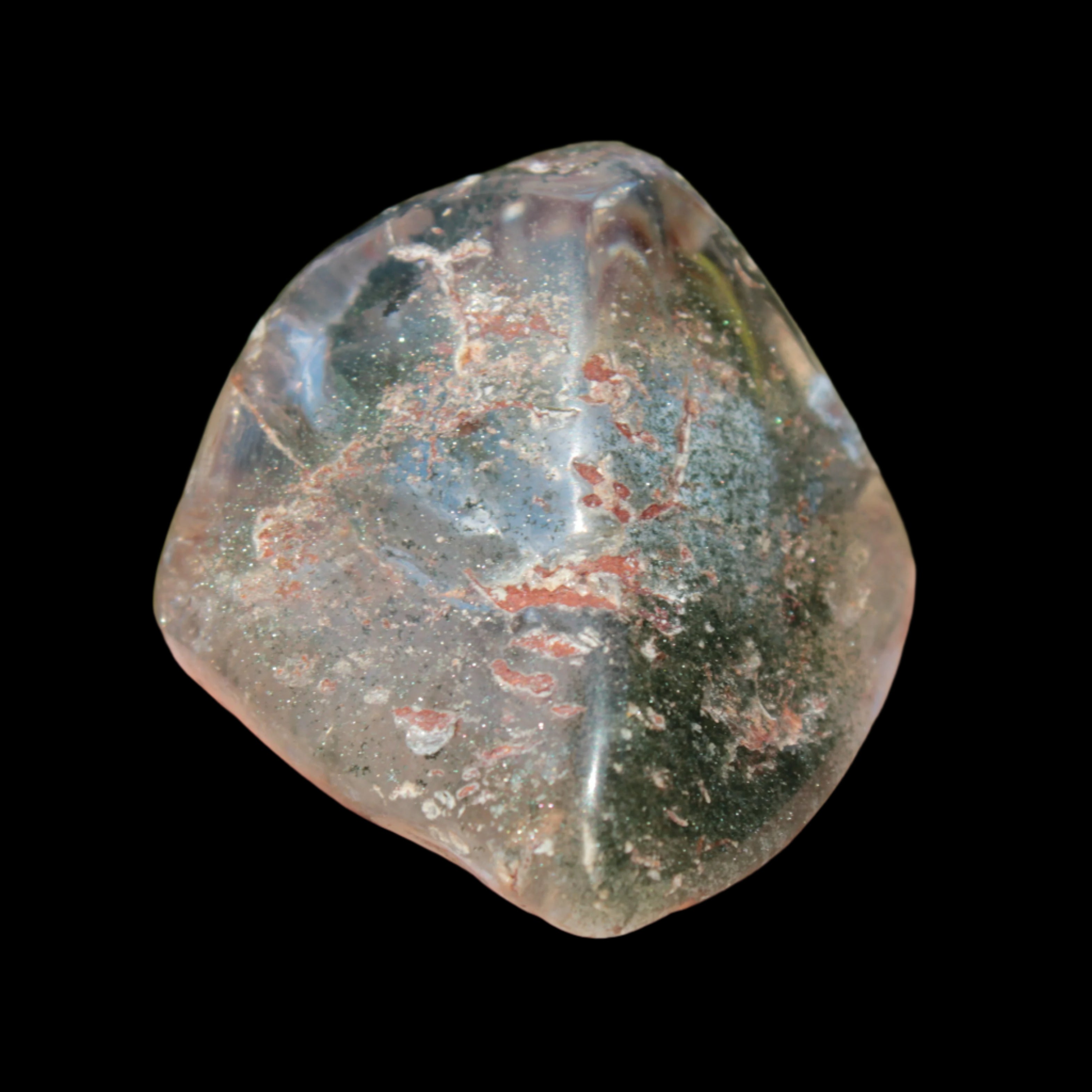 Green Ghost Quartz crystal 38g in sunlight - Rocks and Things Store