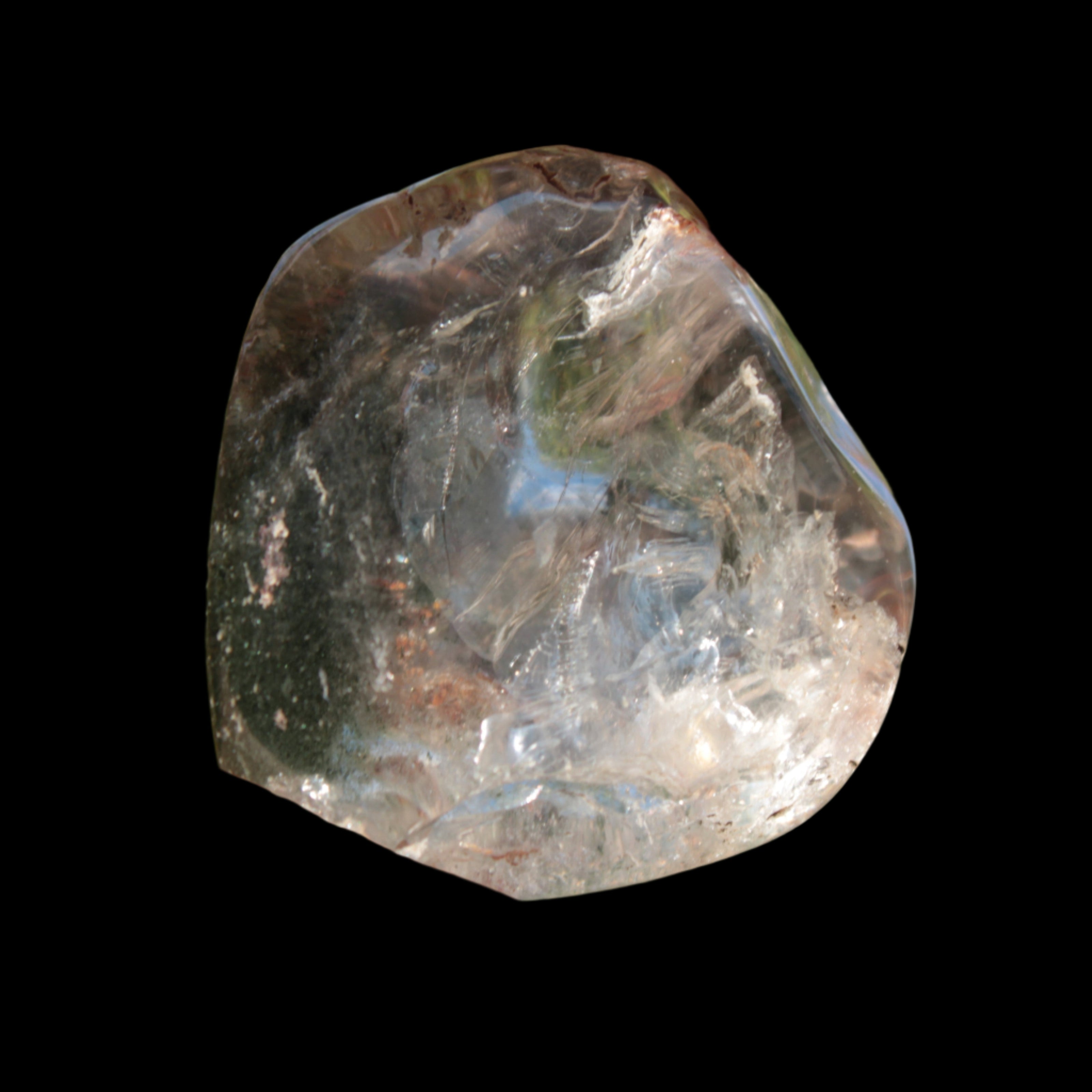 Green Ghost Quartz crystal 38g in sunlight - Rocks and Things Store