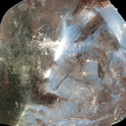 Green Ghost Quartz crystal 38g in sunlight - Rocks and Things Store