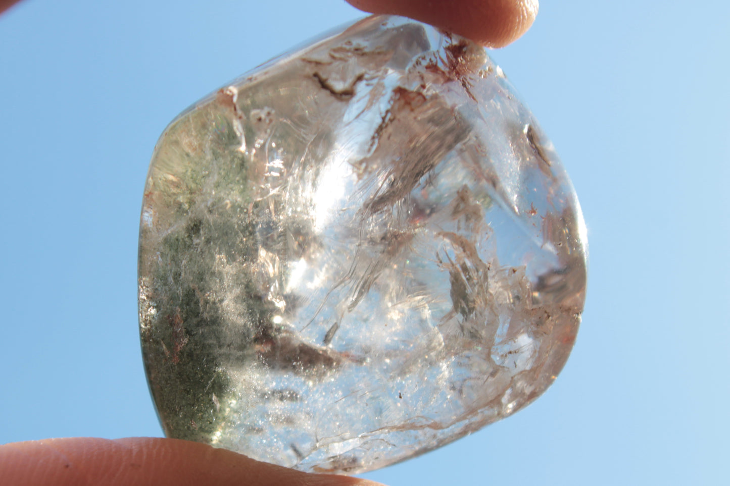 Green Ghost Quartz cluster 38g Rocks and Things