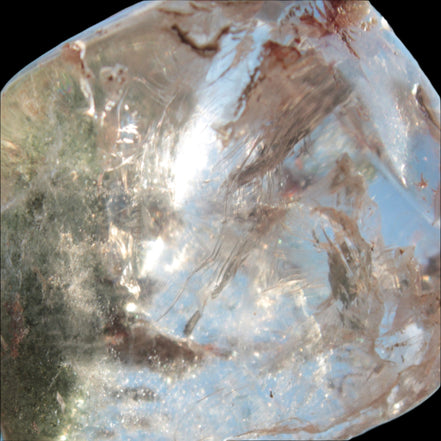 Green Ghost Quartz crystal 38g in sunlight - Rocks and Things Store